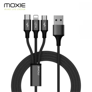 M4.1 Kabel 3 w 1 Moxie Lightning / Micro-USB / USB Type-C 3A 1,2M