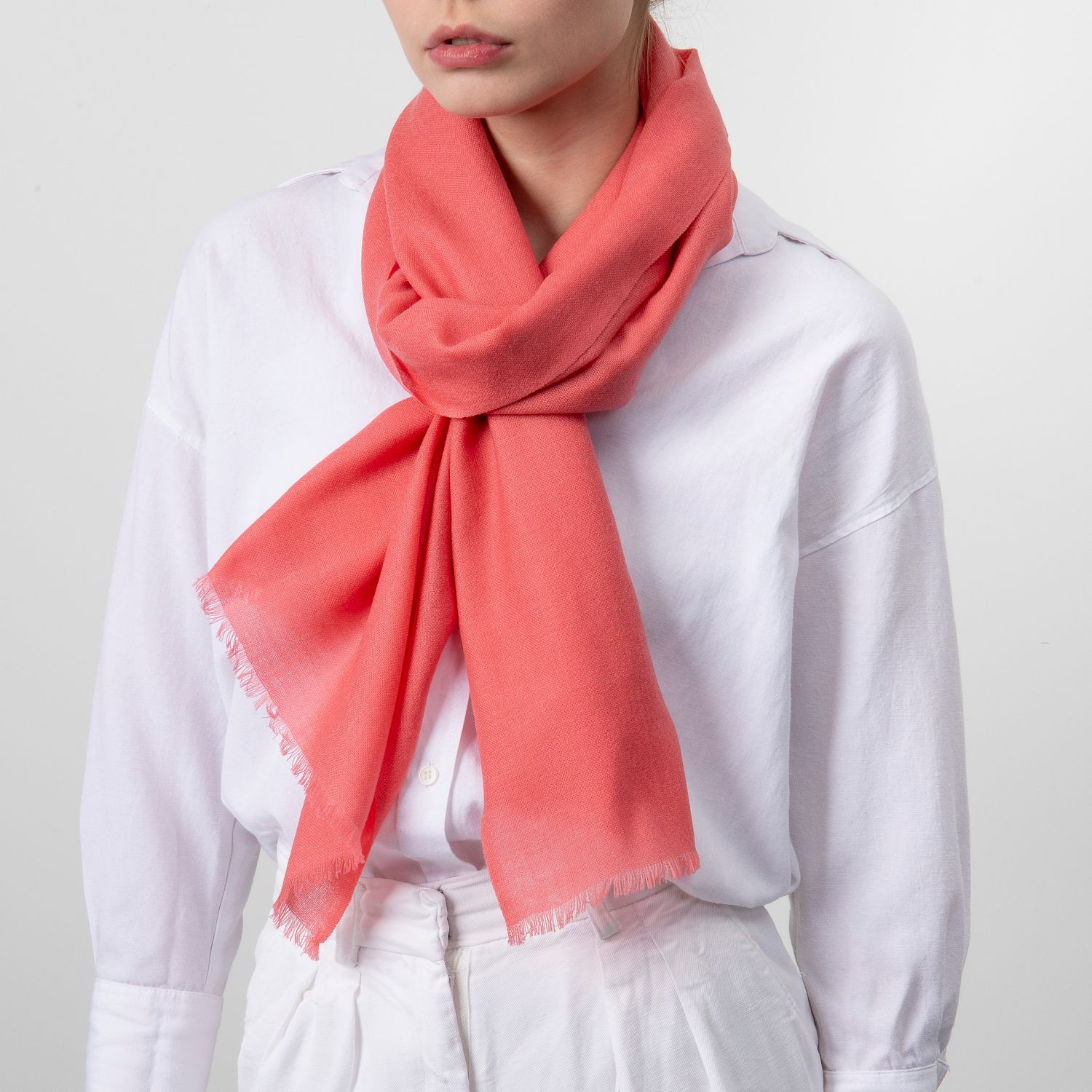 Szalik Faustine Corail - obrazek 4