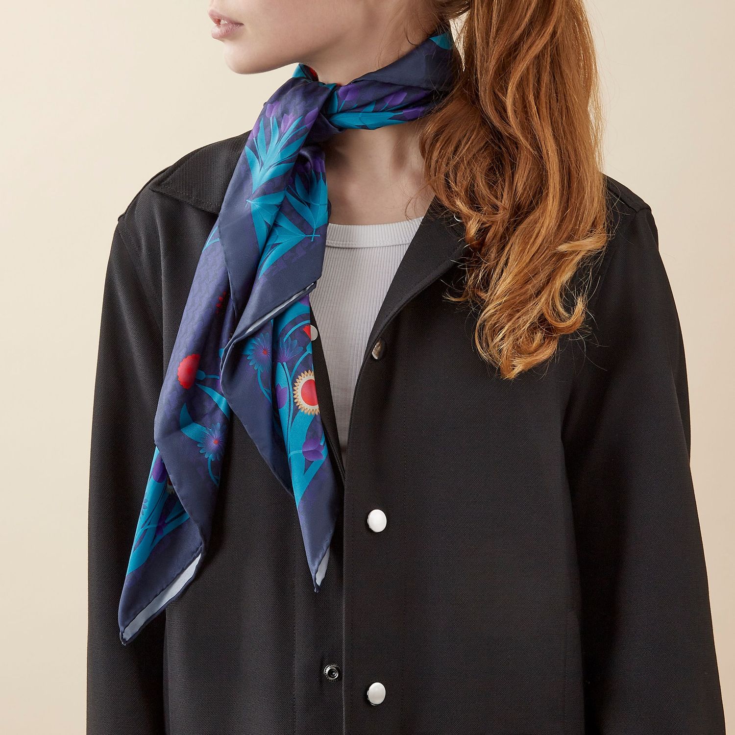 Szal Astrid Navy - obrazek 4