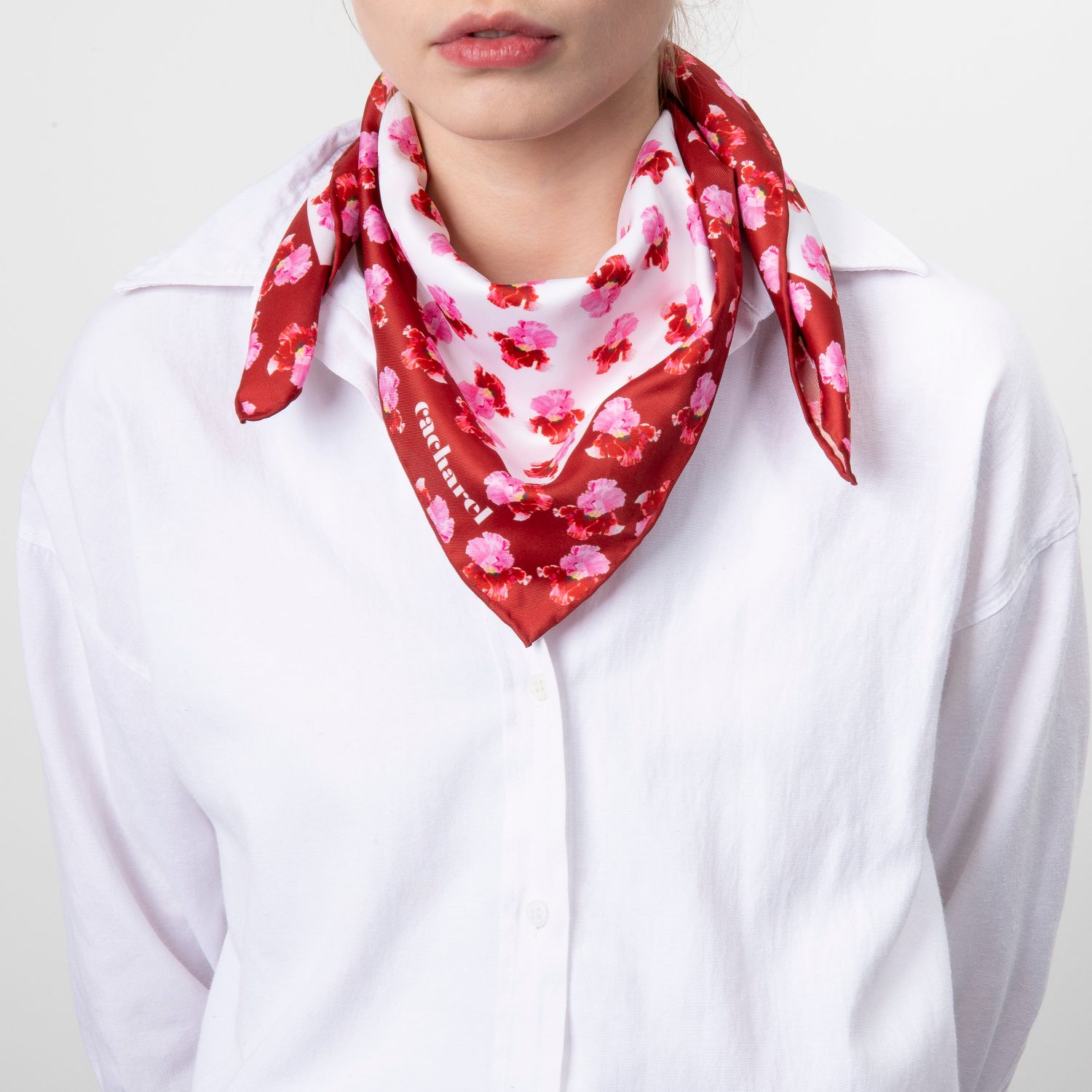 Szal Hortense Bright Red - obrazek 3