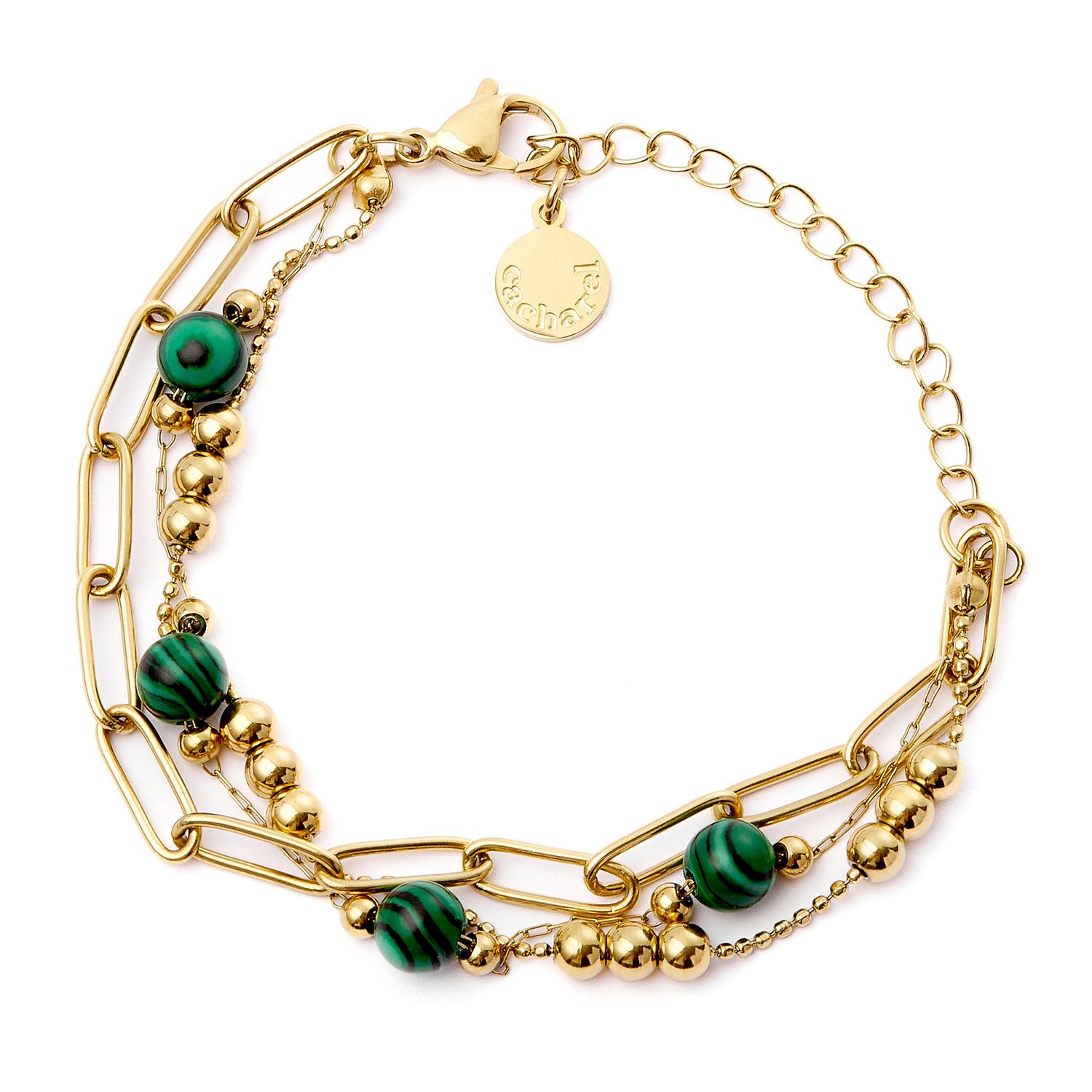 Bransoletka Andrea Gold/ Green
