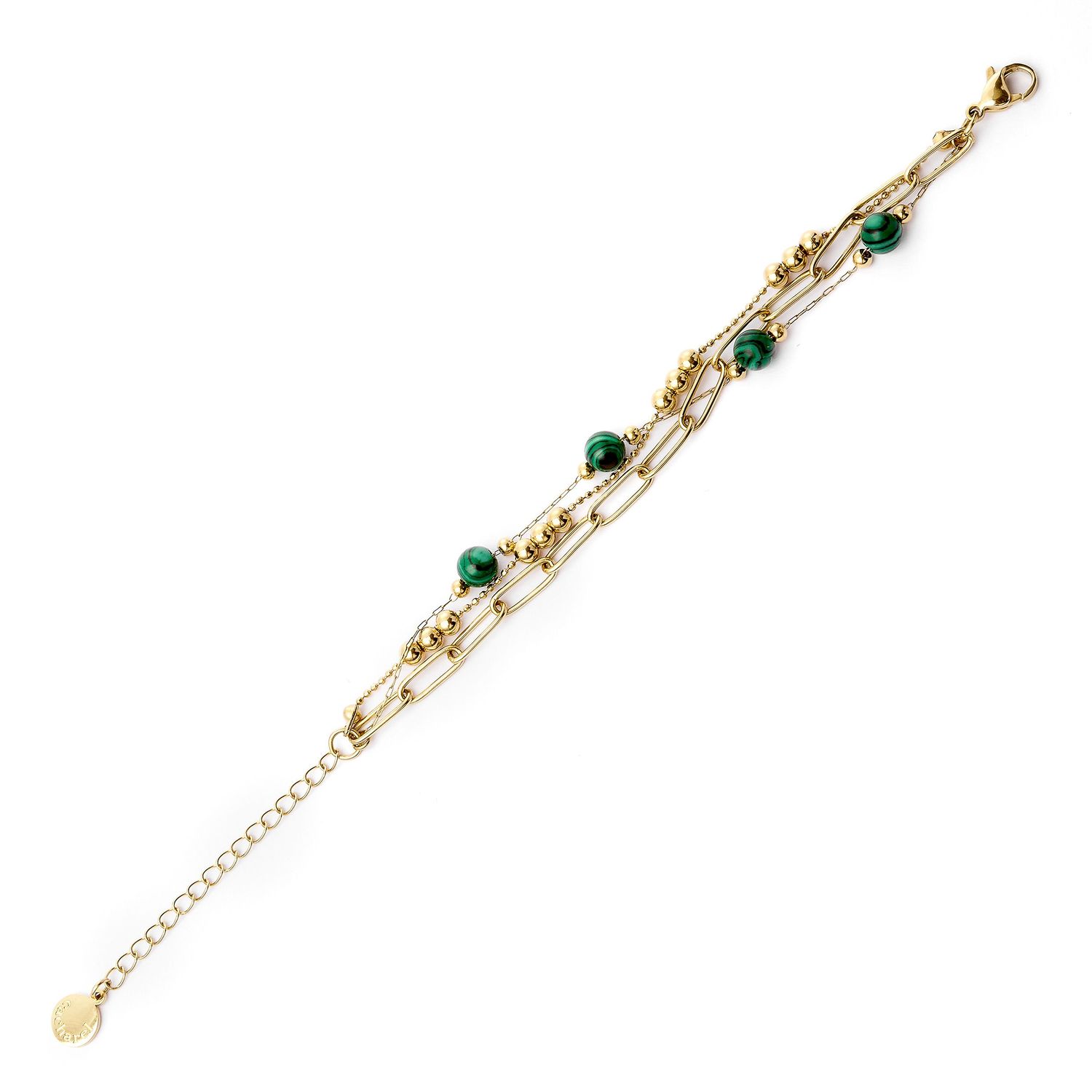 Bransoletka Andrea Gold/ Green - obrazek 2