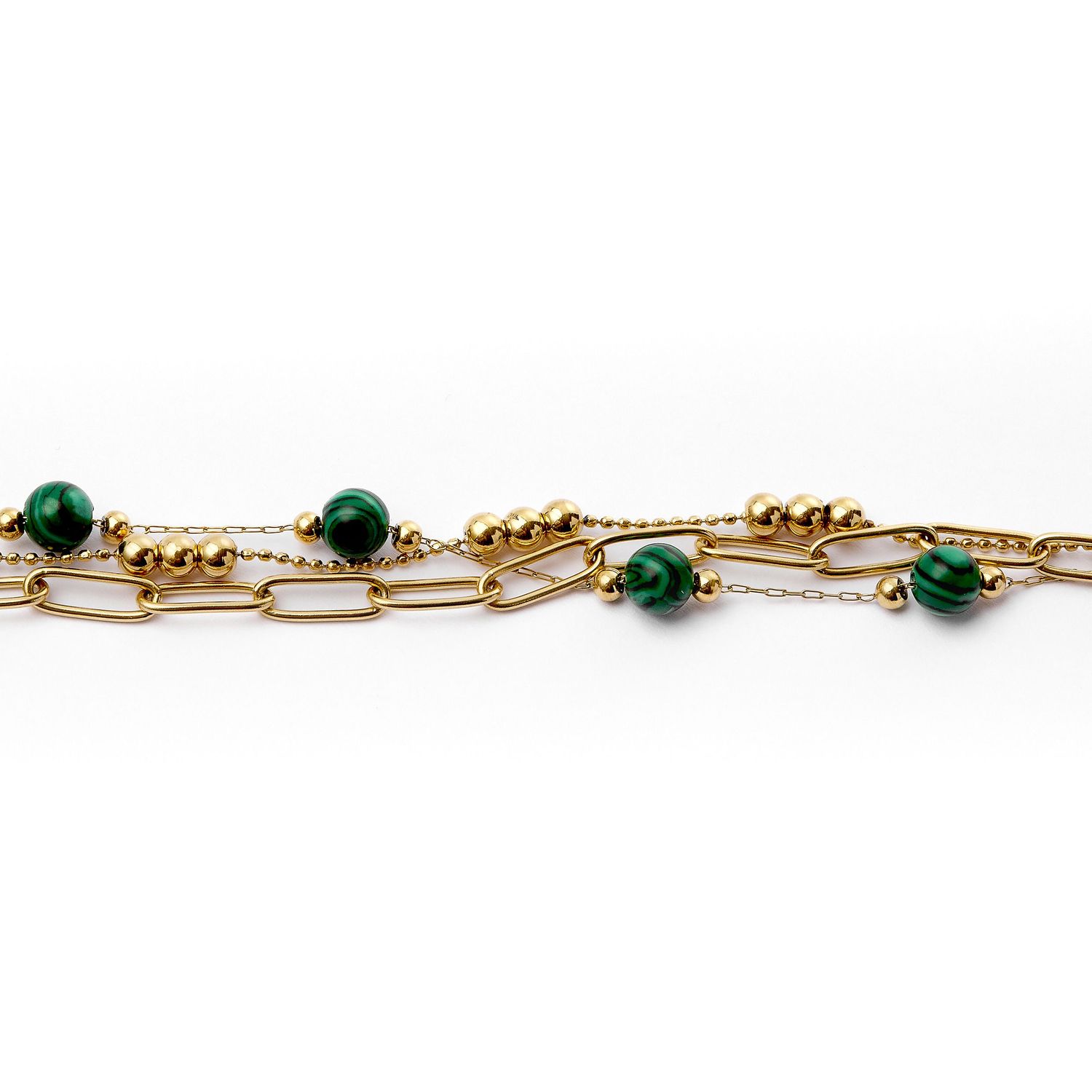 Bransoletka Andrea Gold/ Green - obrazek 3