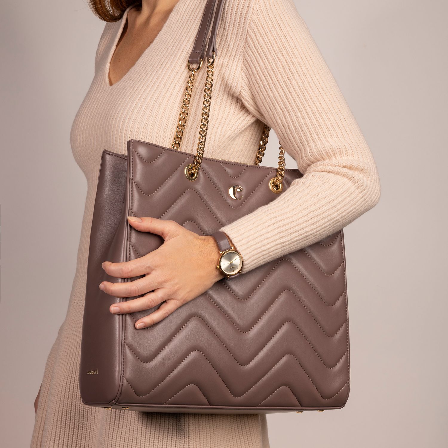 Damska torebka Odeon Taupe - obrazek 6