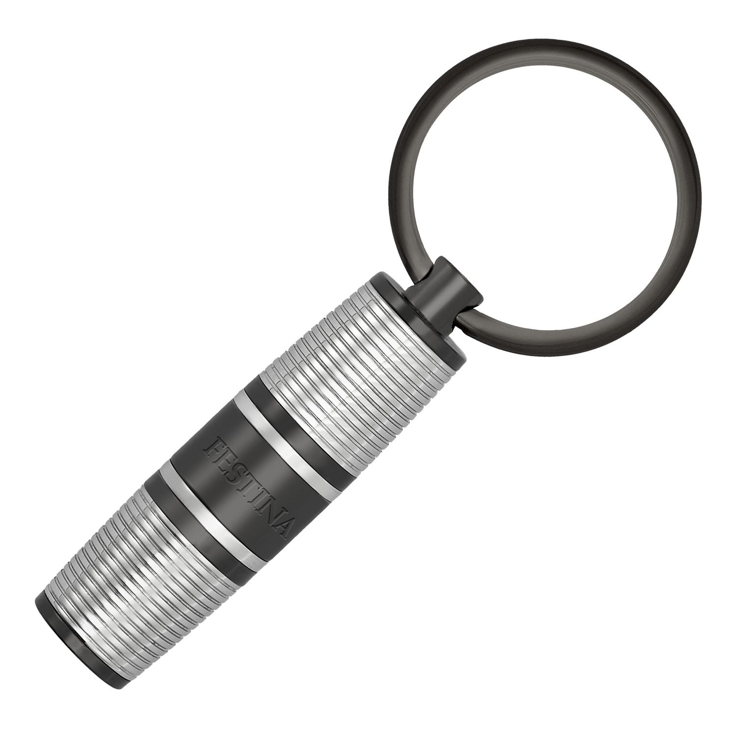 Breloczek na klucze Bold Stripe Chrome & Gun