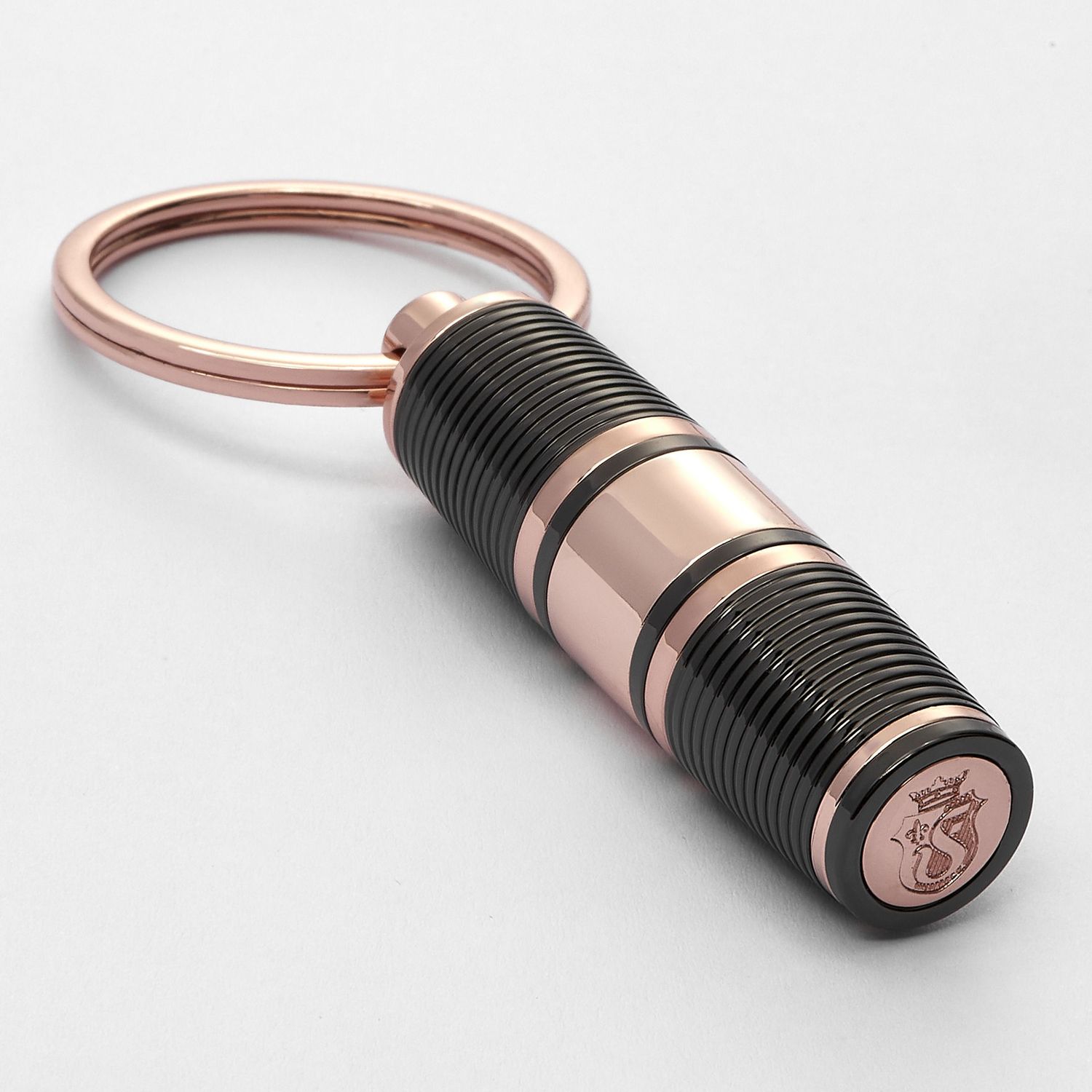 Breloczek na klucze Bold Stripe Gun & Rosegold - obrazek 2