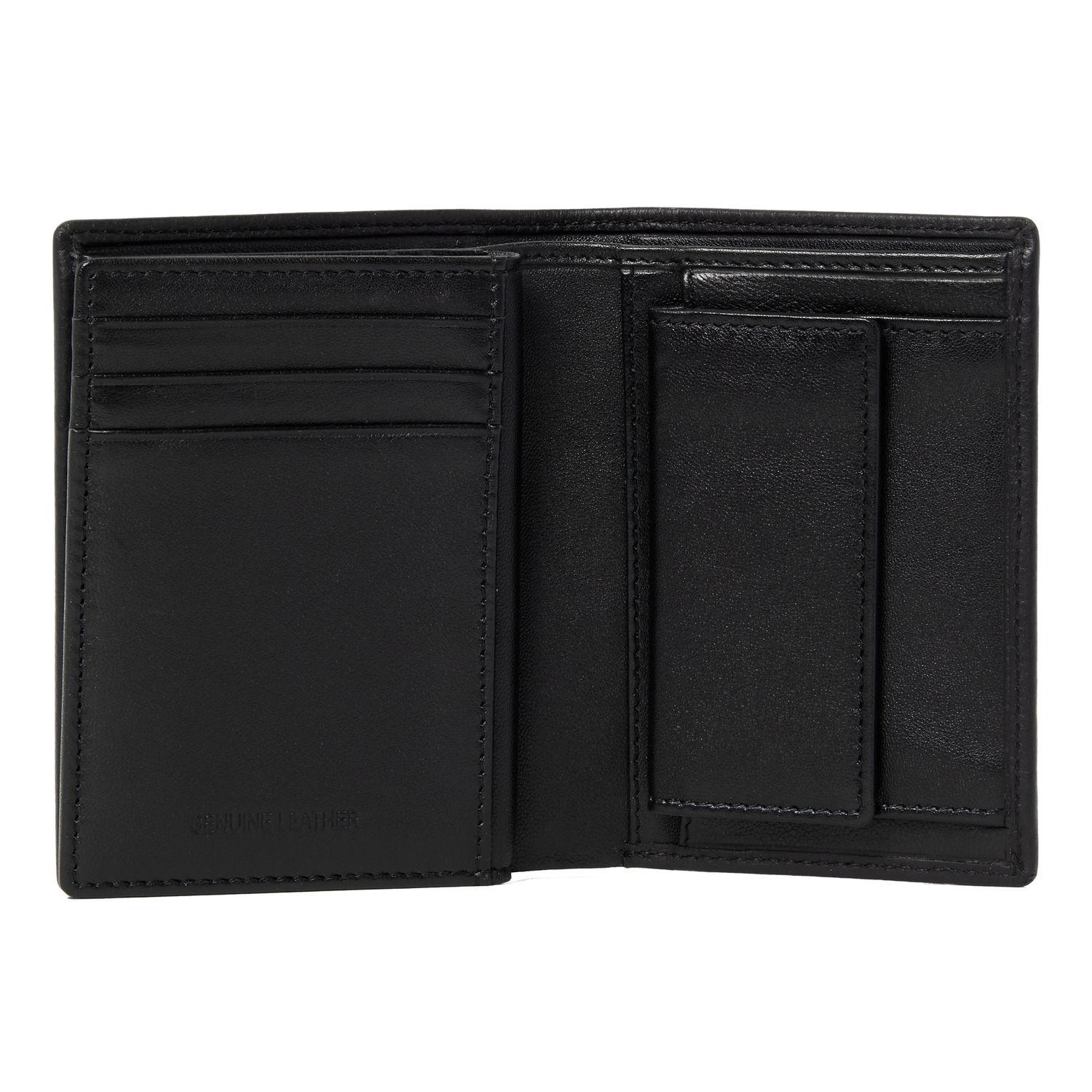 Card holder with flap Button Black - obrazek 4