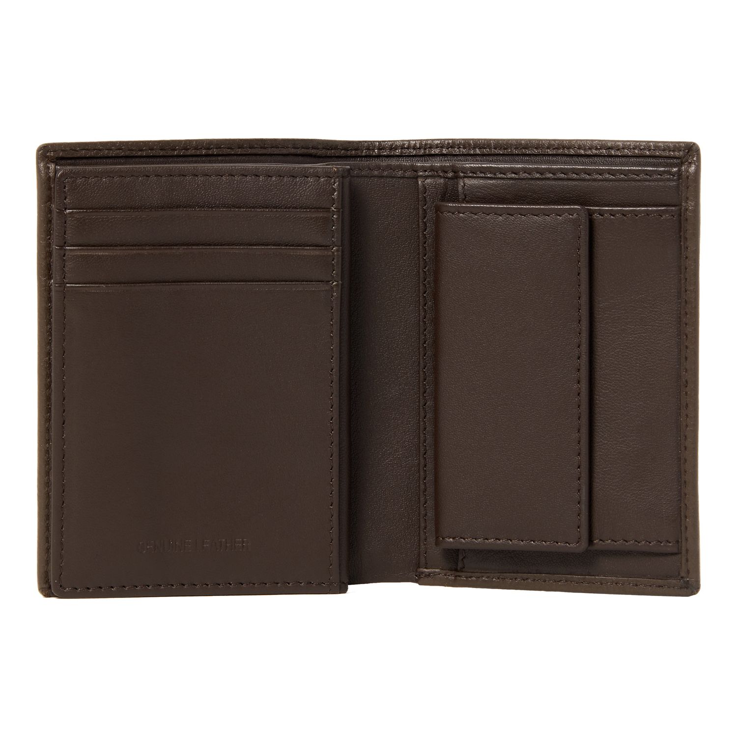 Card holder with flap Button Brown - obrazek 4