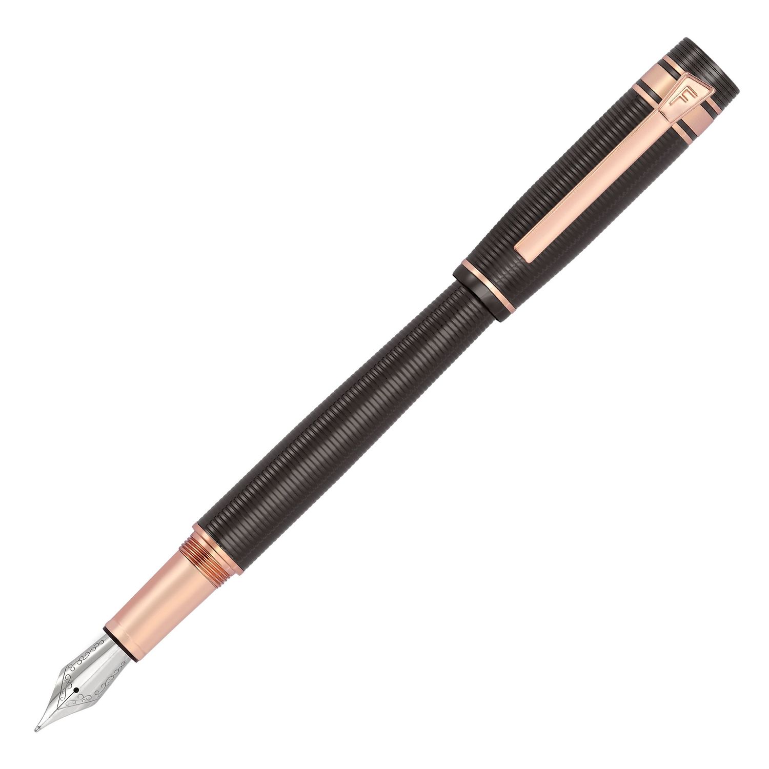 Wieczne pióro Bold Stripe Gun & Rosegold - obrazek 2