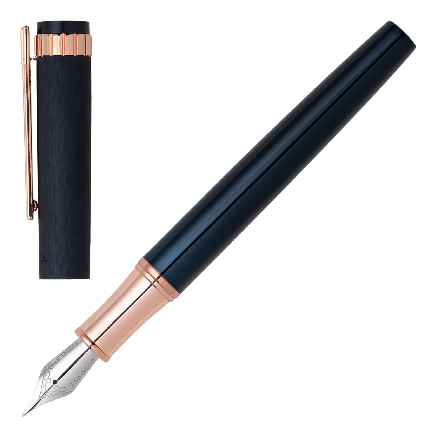 Wieczne pióro Prestige Rose Gold Navy - obrazek 2