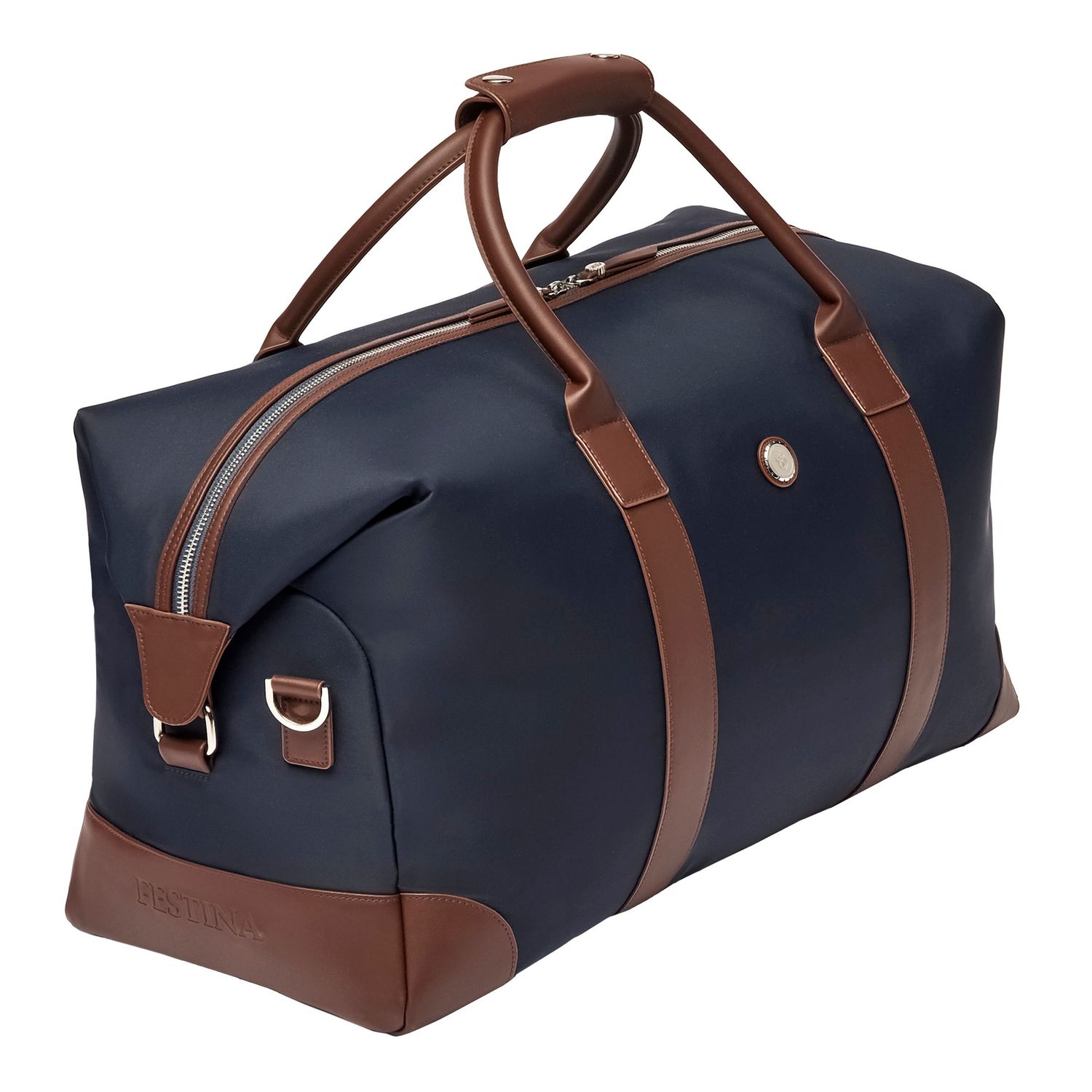 Torba podróżna Button Navy & Brown - obrazek 8