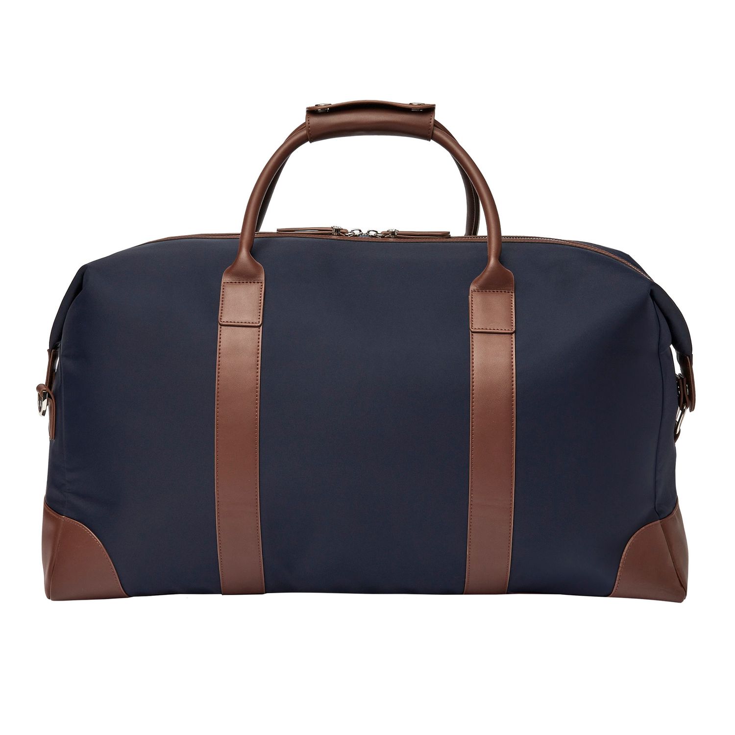 Torba podróżna Button Navy & Brown - obrazek 2