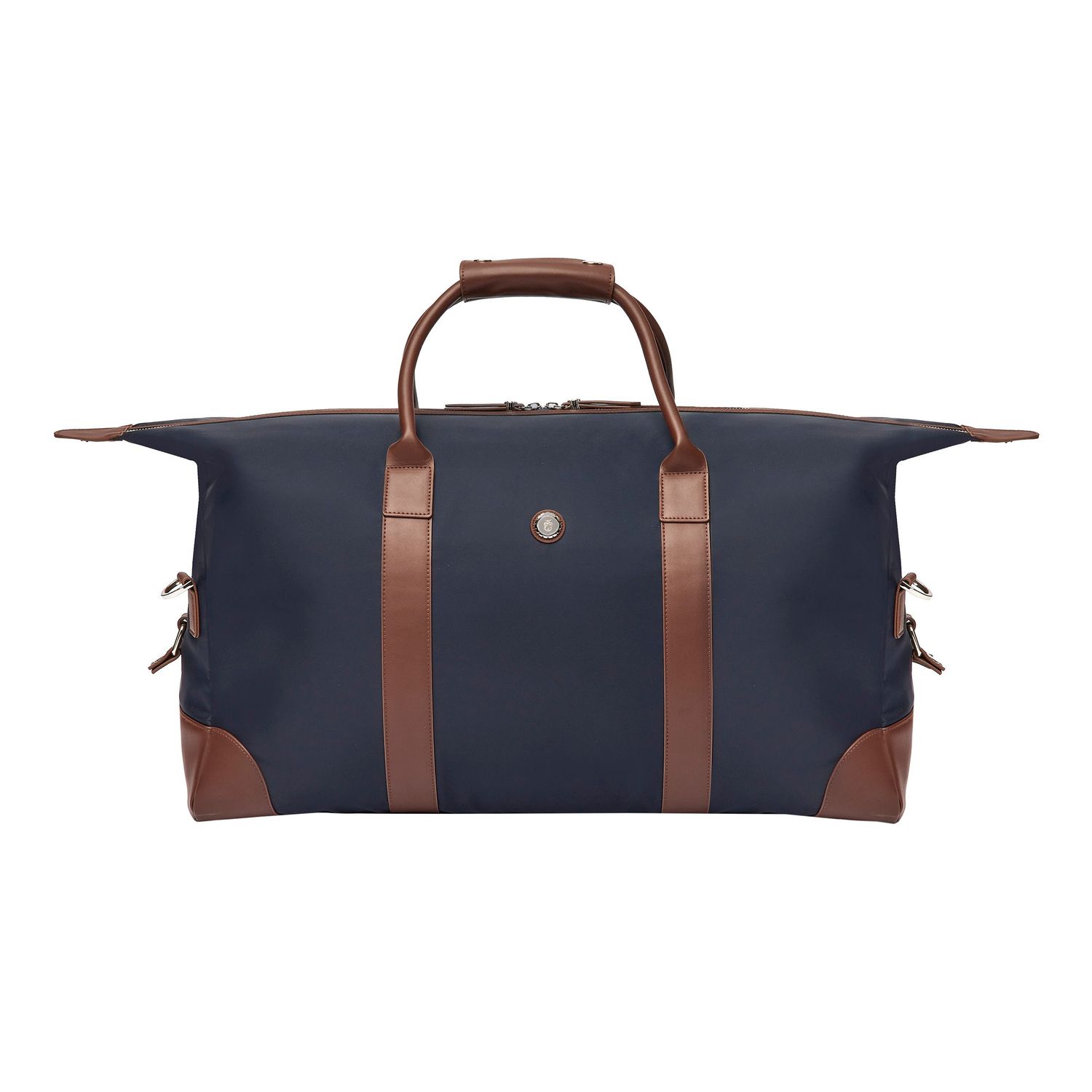 Torba podróżna Button Navy & Brown - obrazek 3