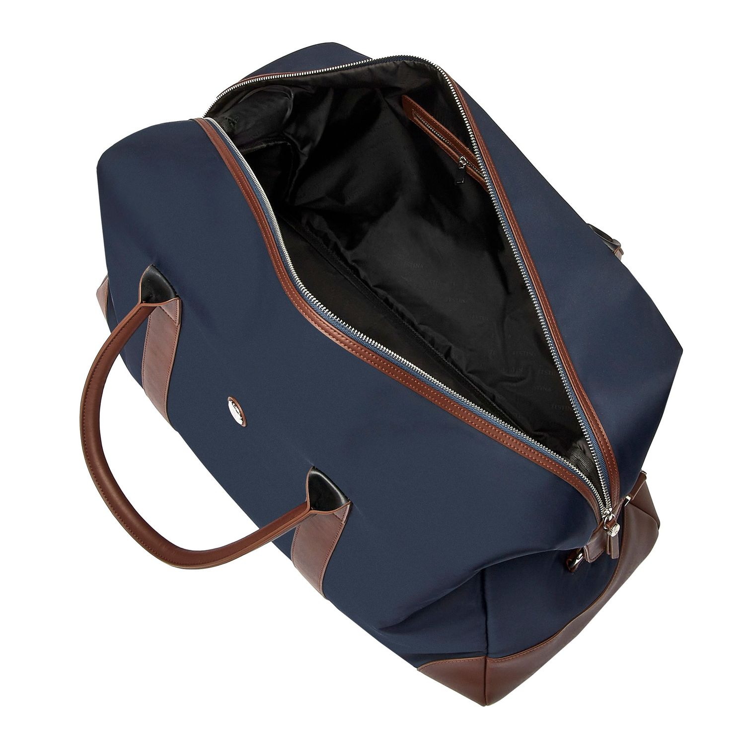 Torba podróżna Button Navy & Brown - obrazek 4