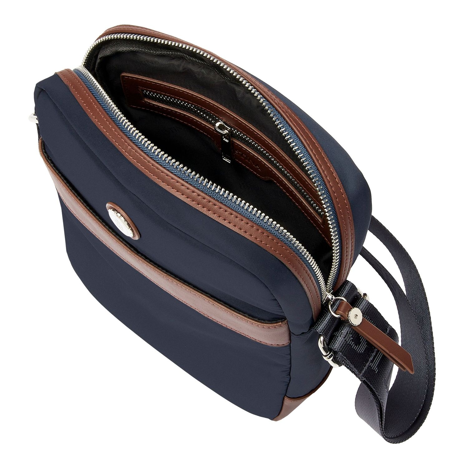Torba reporterska Button Navy & Brown - obrazek 2