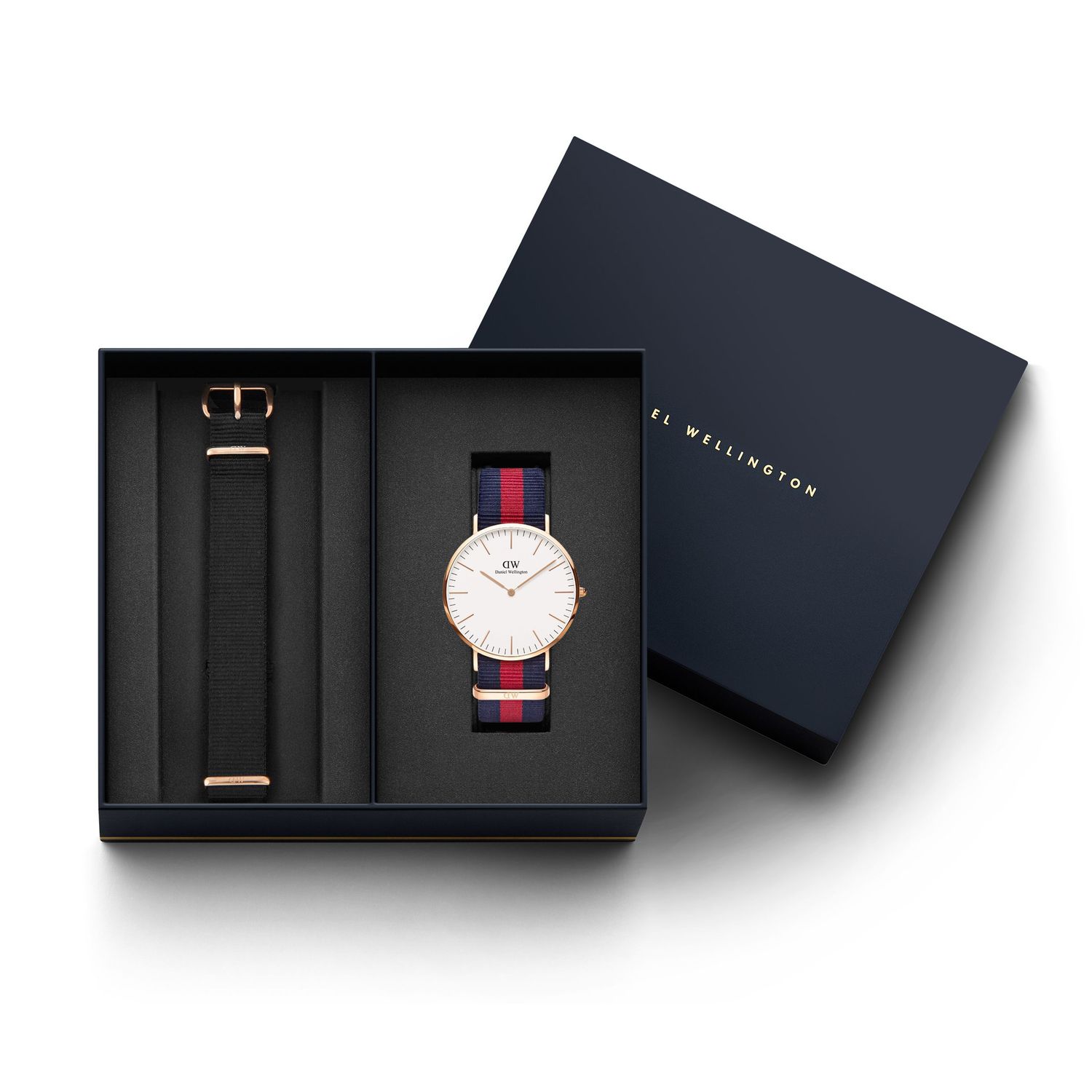 Watch set Classic Oxford RG&White D40 + Bracelet Classic Cornwall Rose-gold L20