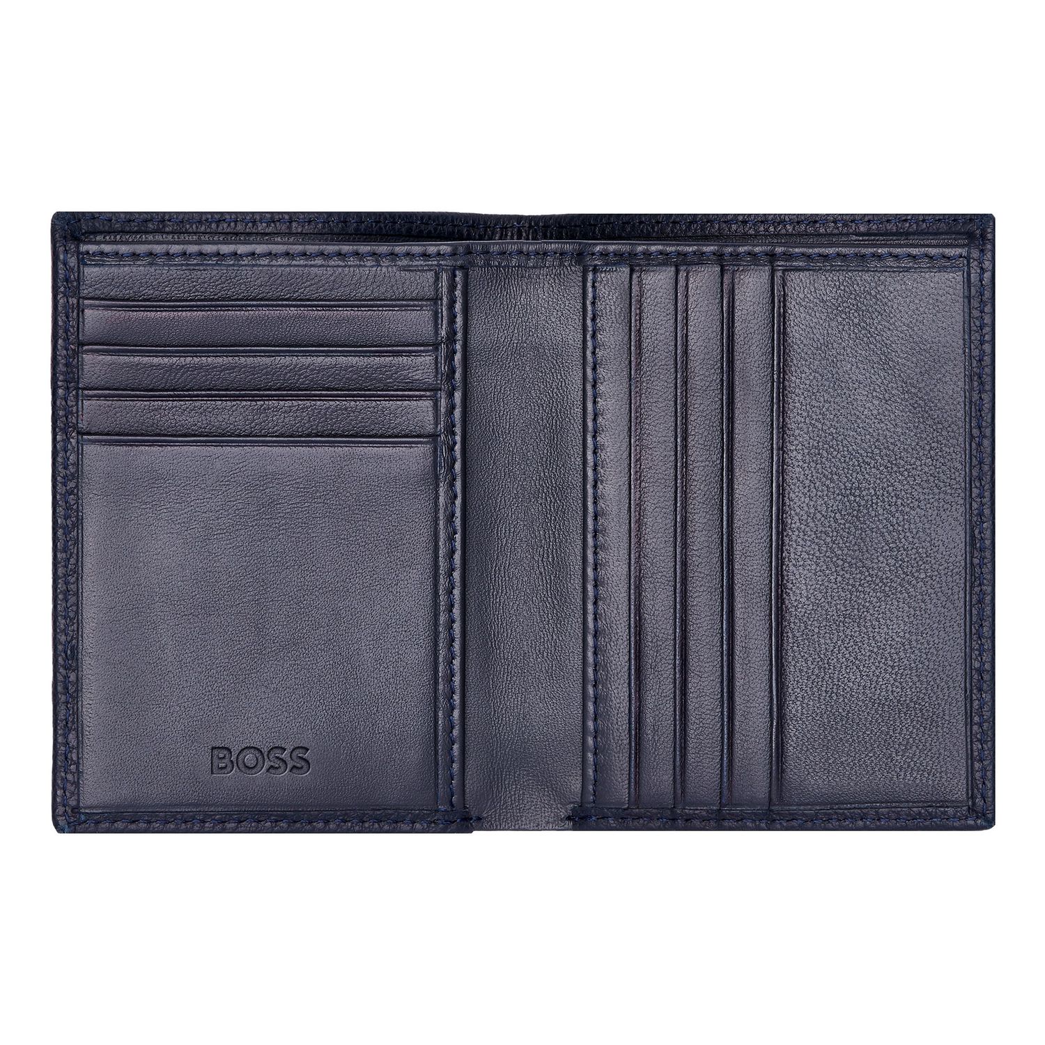 Podwójne etui na karty Classic Grained Navy - obrazek 3