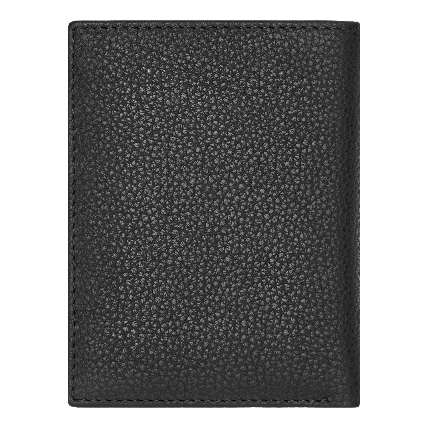 Card holder with flap Trifold Classic Grained Black - obrazek 6
