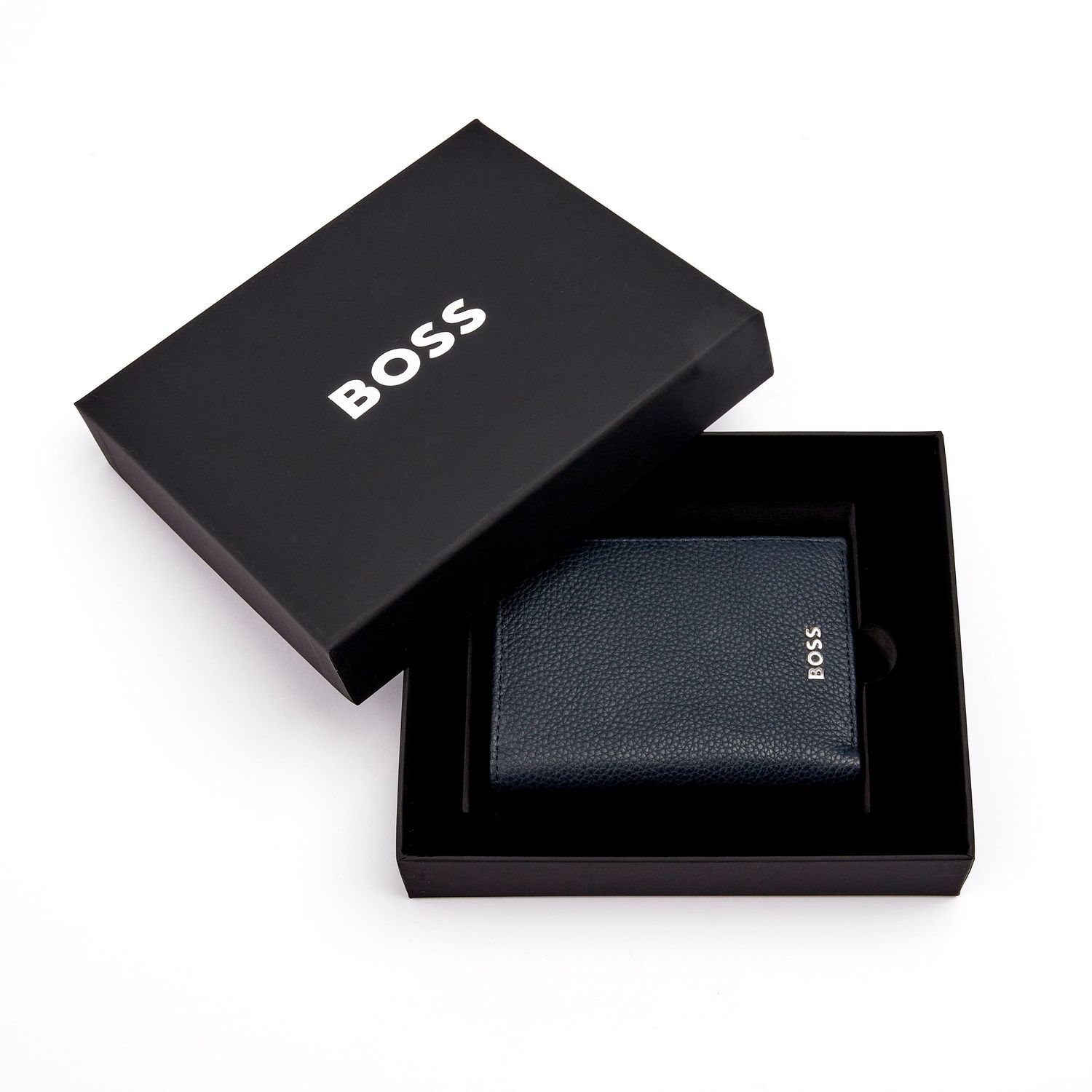 Card holder with flap Classic Grained Navy - obrazek 7