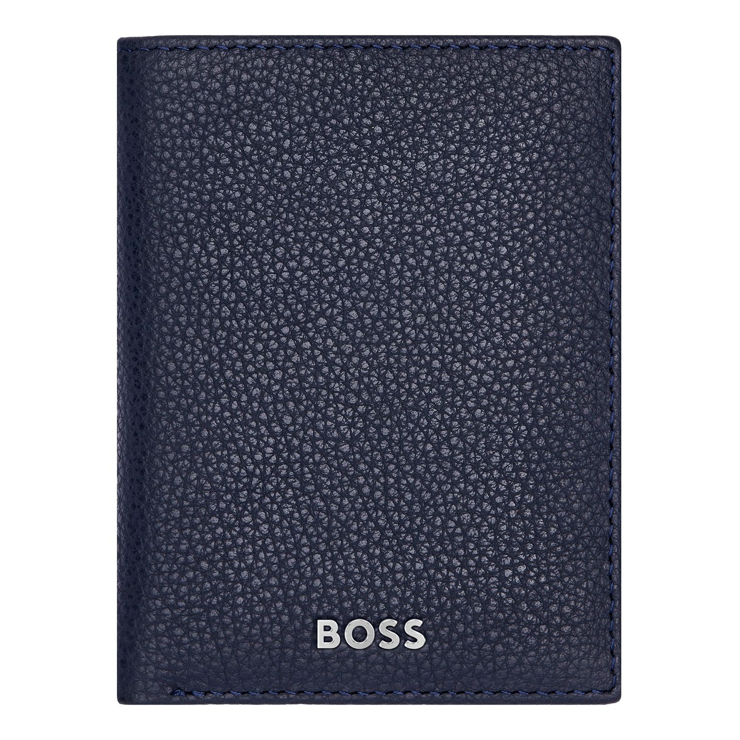 Card holder with flap Classic Grained Navy - obrazek 2