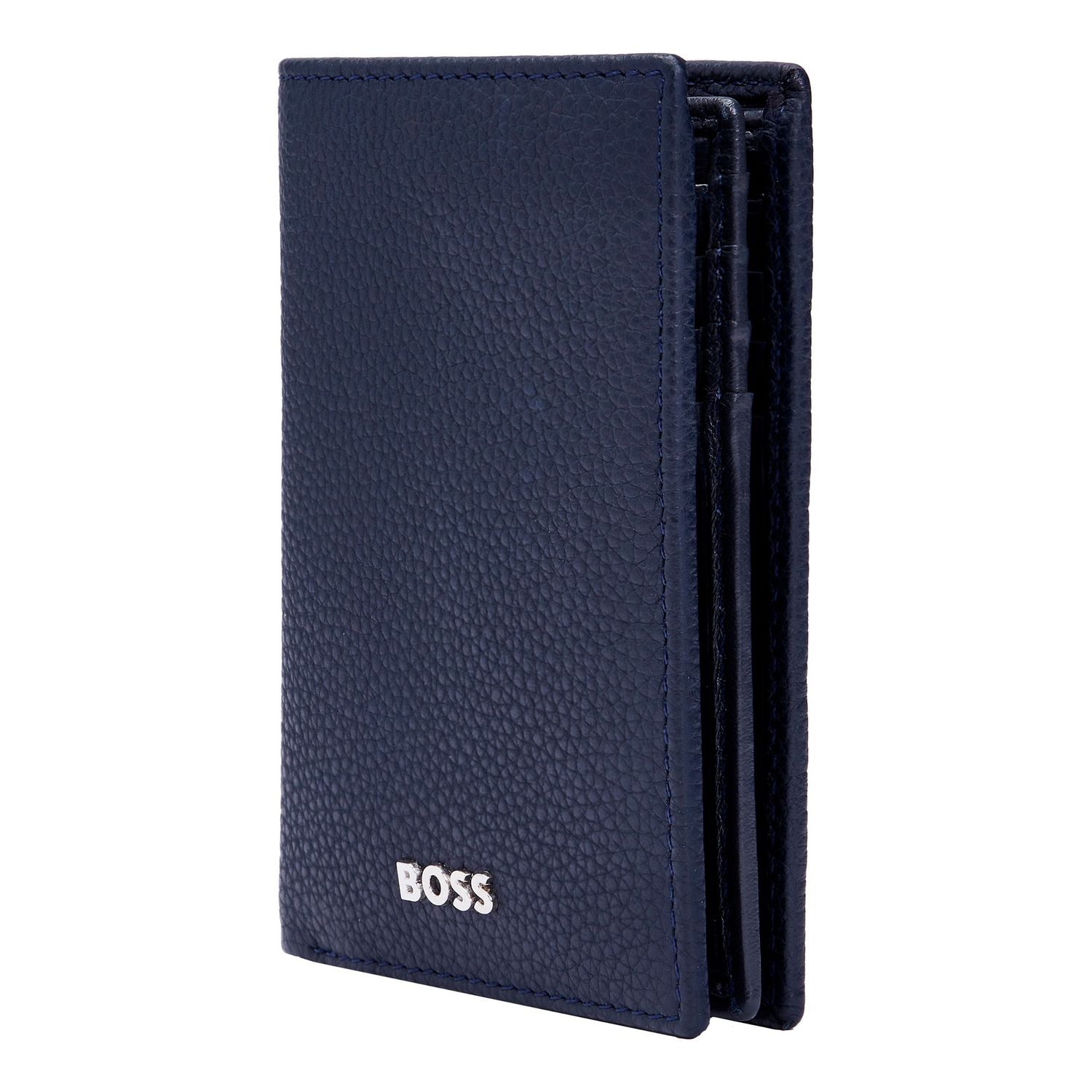 Card holder with flap Classic Grained Navy - obrazek 4