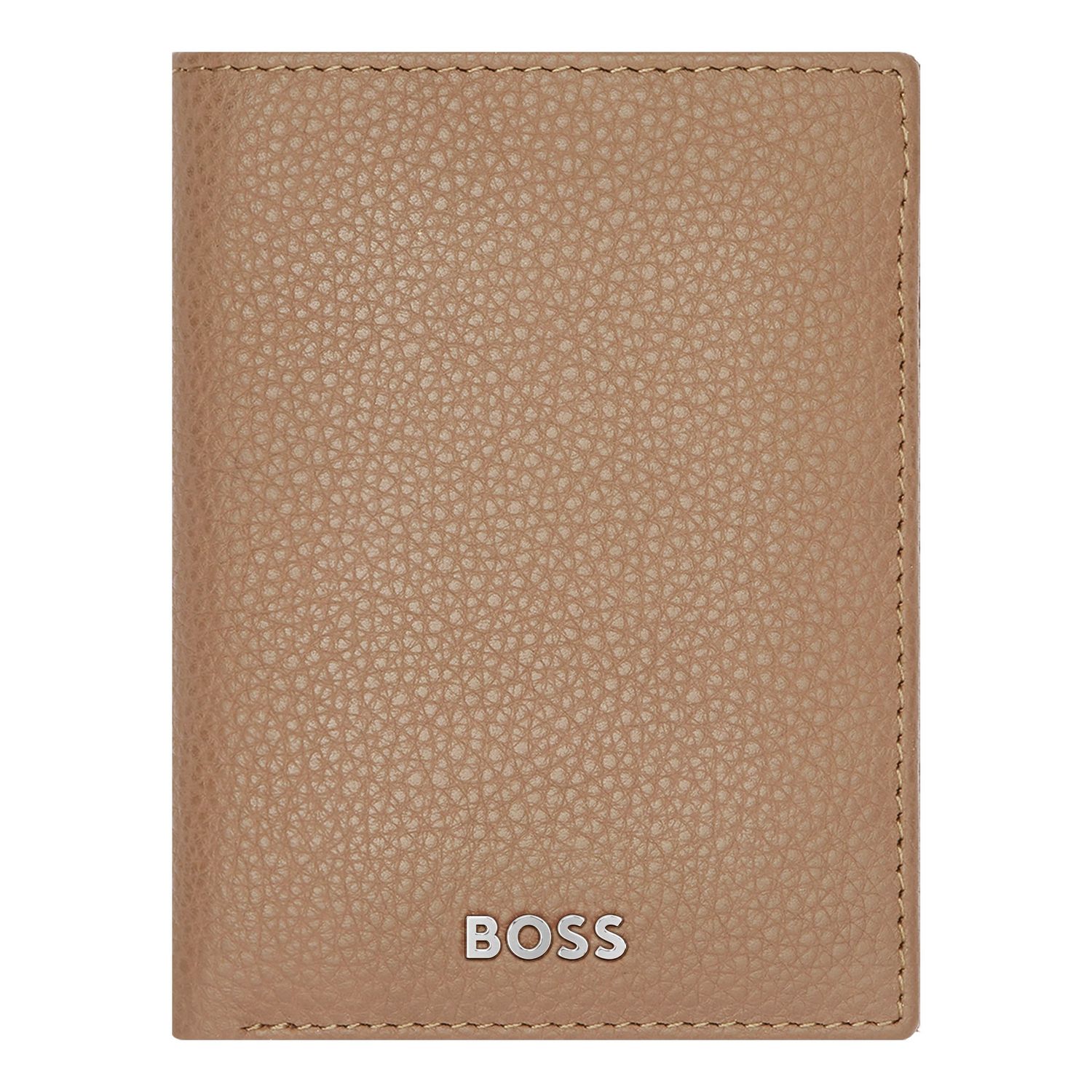 Card holder with flap Classic Grained Camel - obrazek 2