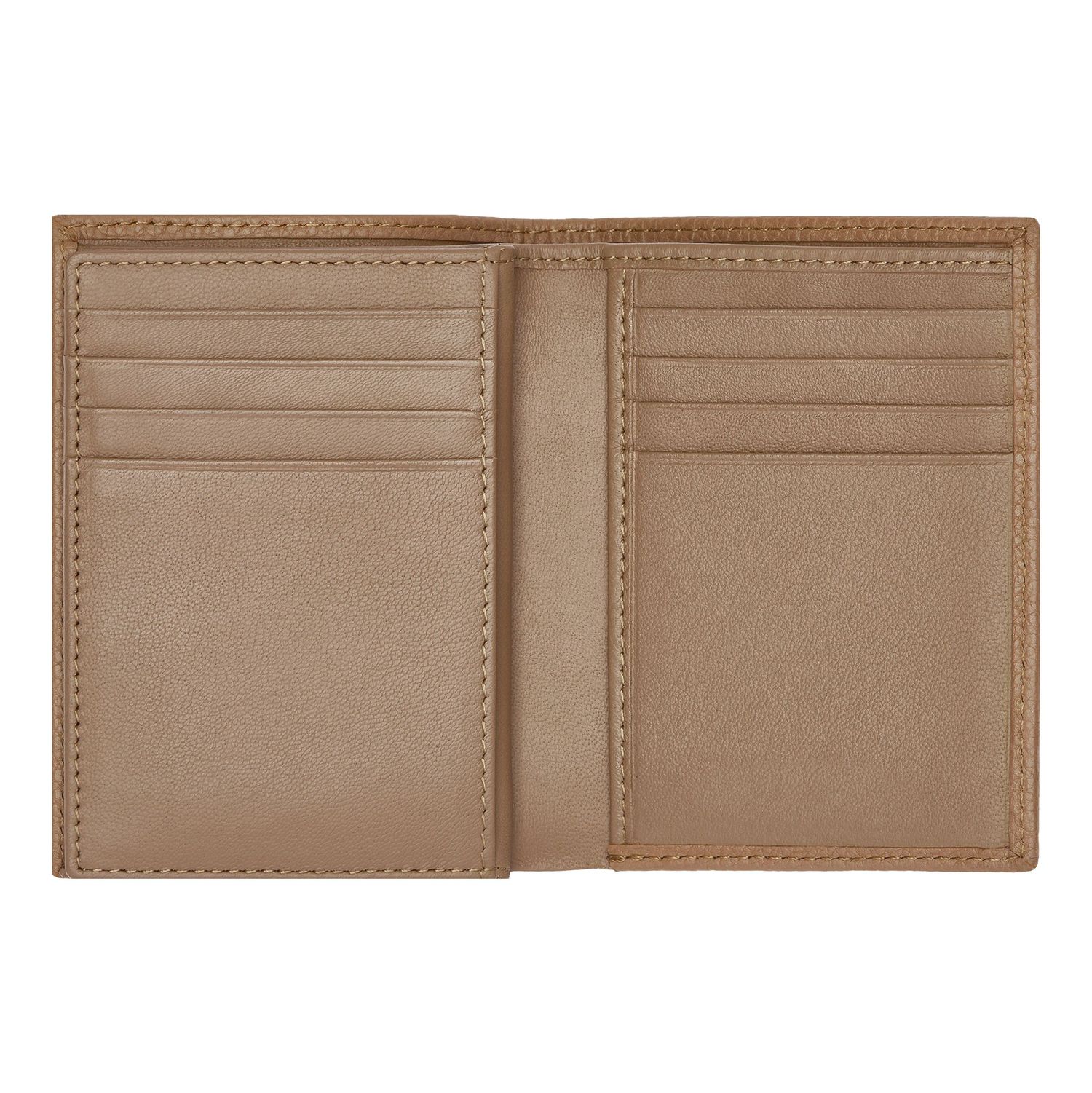 Card holder with flap Classic Grained Camel - obrazek 4