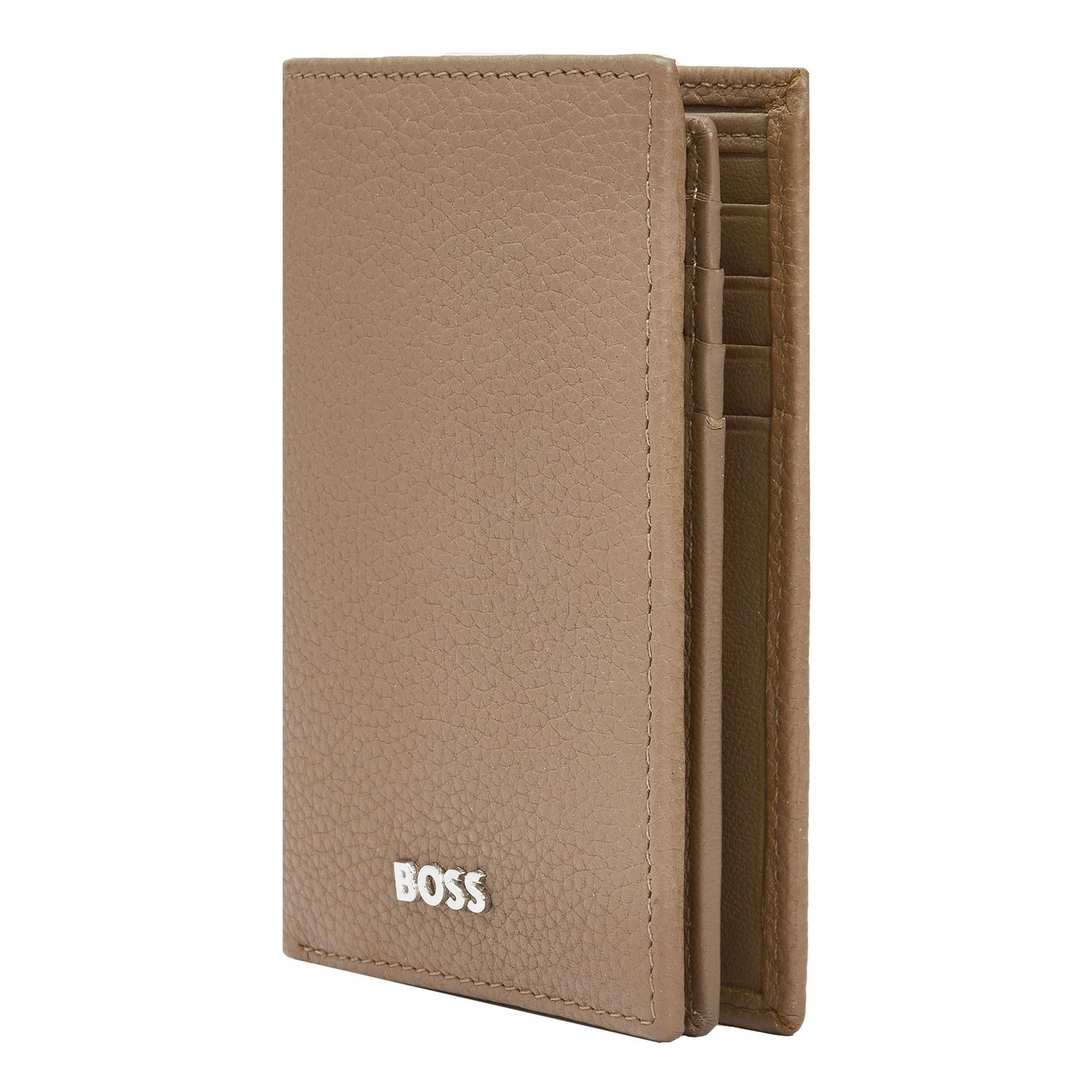 Card holder with flap Classic Grained Camel - obrazek 5
