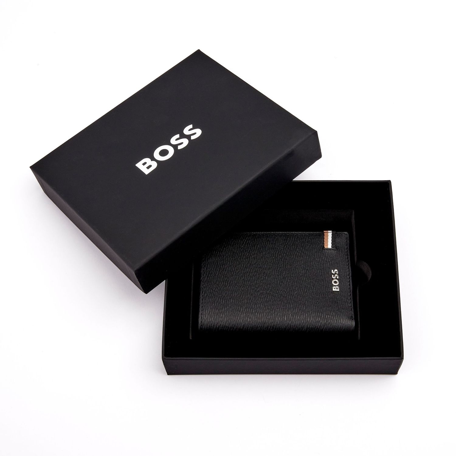Card holder with flap and money pocket Iconic Black - obrazek 5