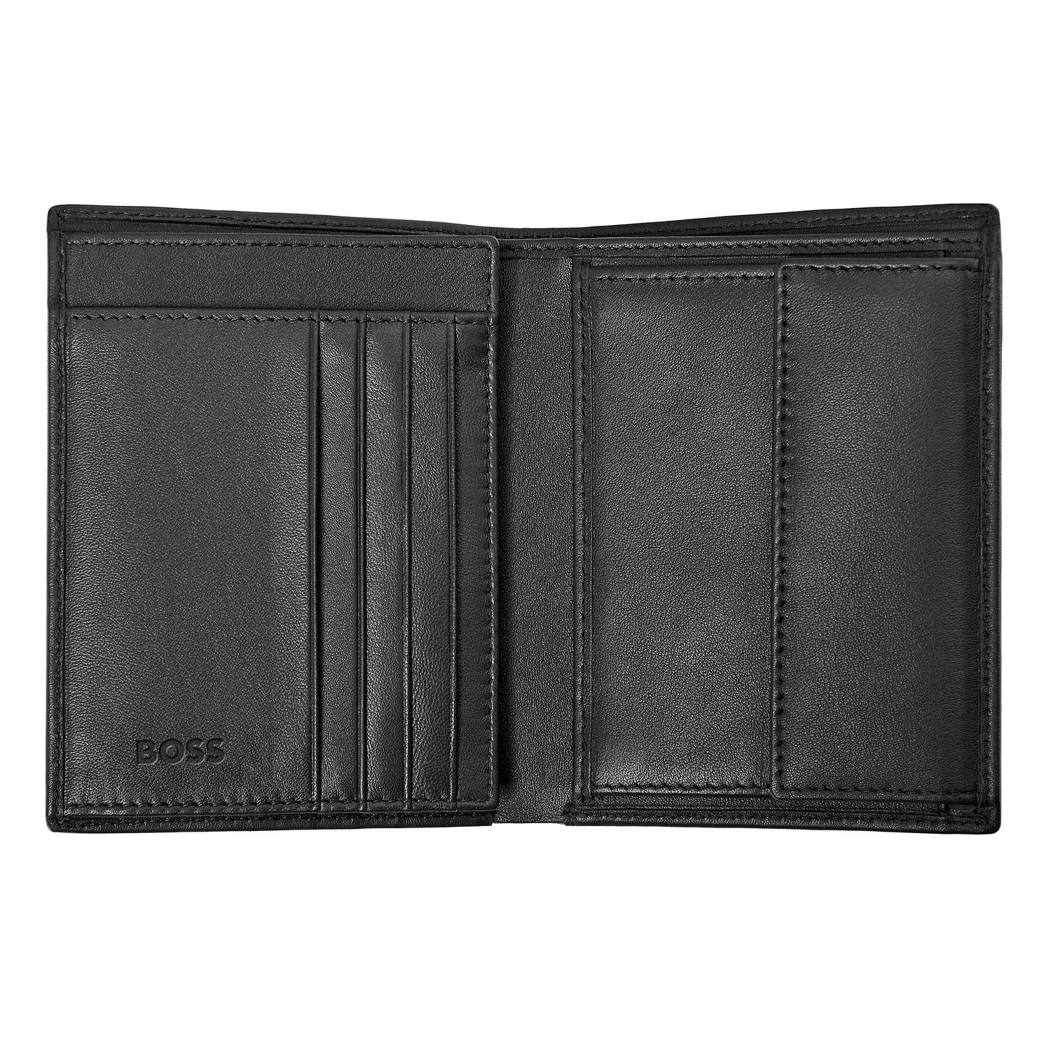 Card holder with flap and money pocket Iconic Black - obrazek 3