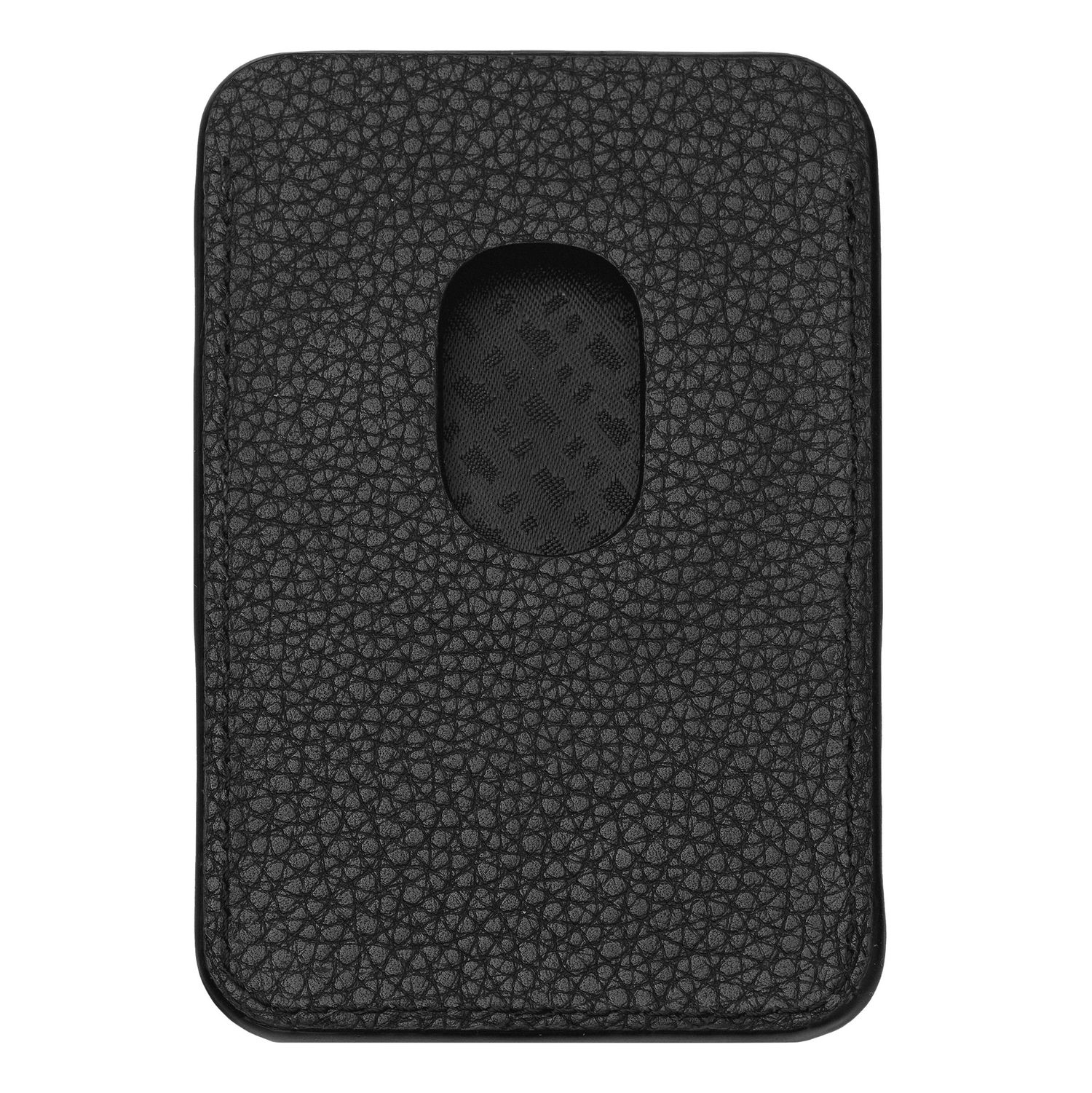 Magnetic card holder for smartphone Magnet Mobile Classic Grained Black - obrazek 4