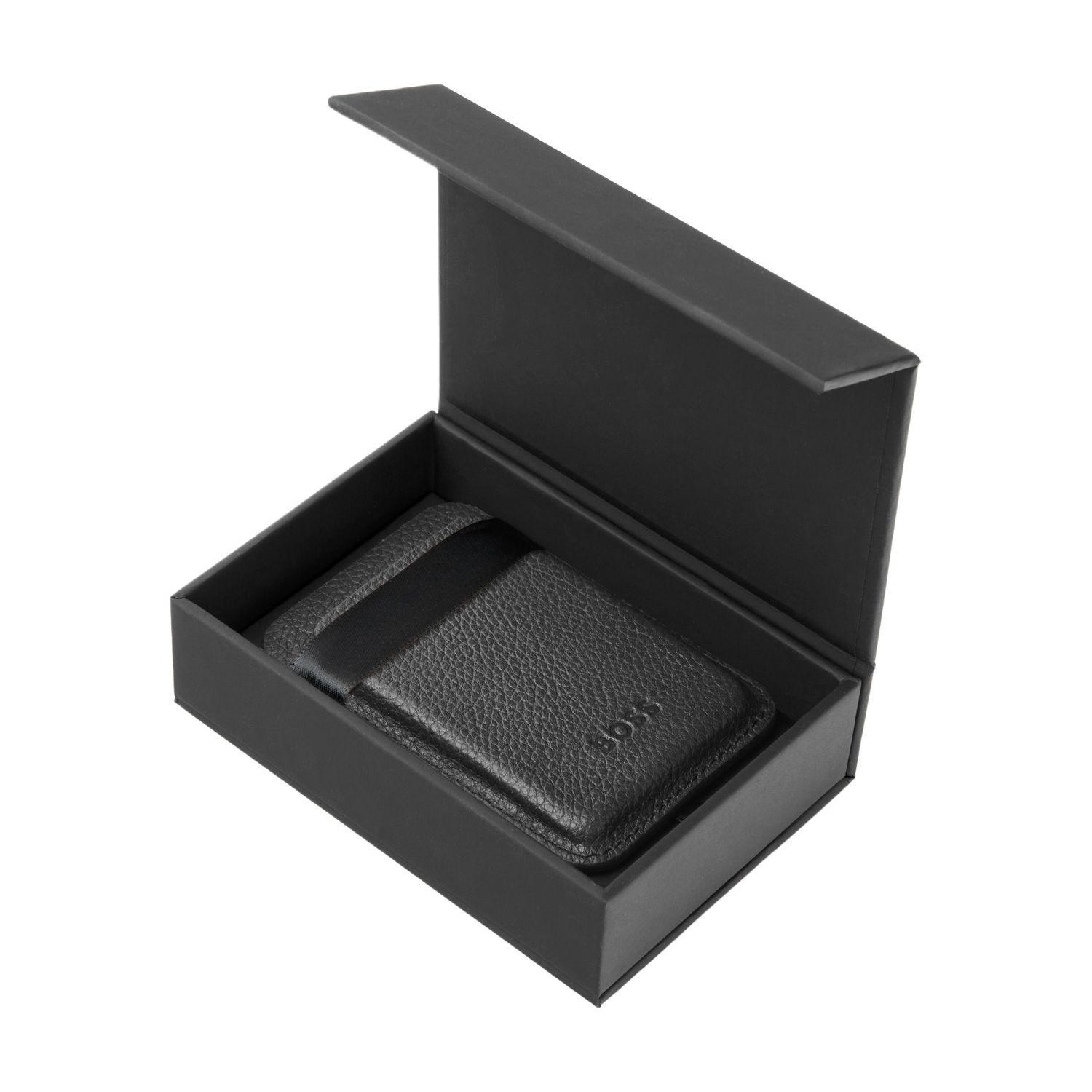 Magnetic card holder for smartphone Magnet Mobile Classic Grained Black - obrazek 5