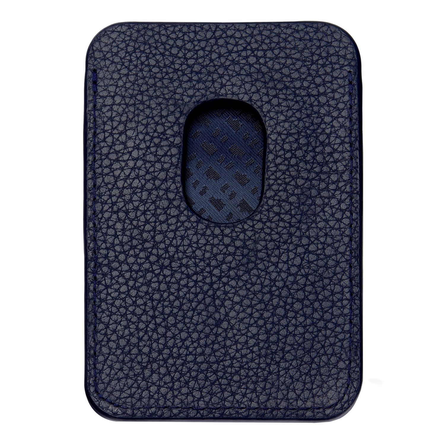Magnetic card holder for smartphone Magnet Mobile Classic Grained Navy - obrazek 4
