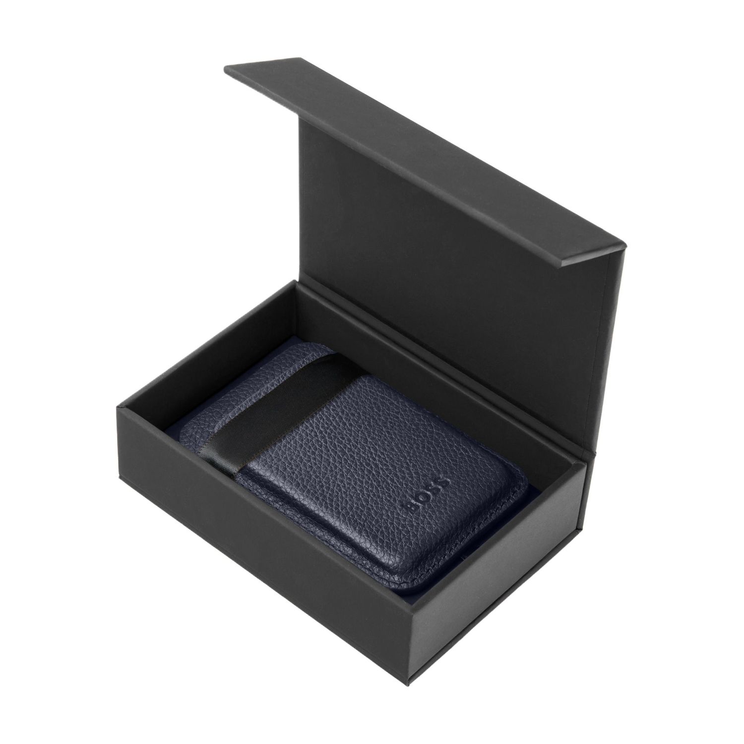 Magnetic card holder for smartphone Magnet Mobile Classic Grained Navy - obrazek 5