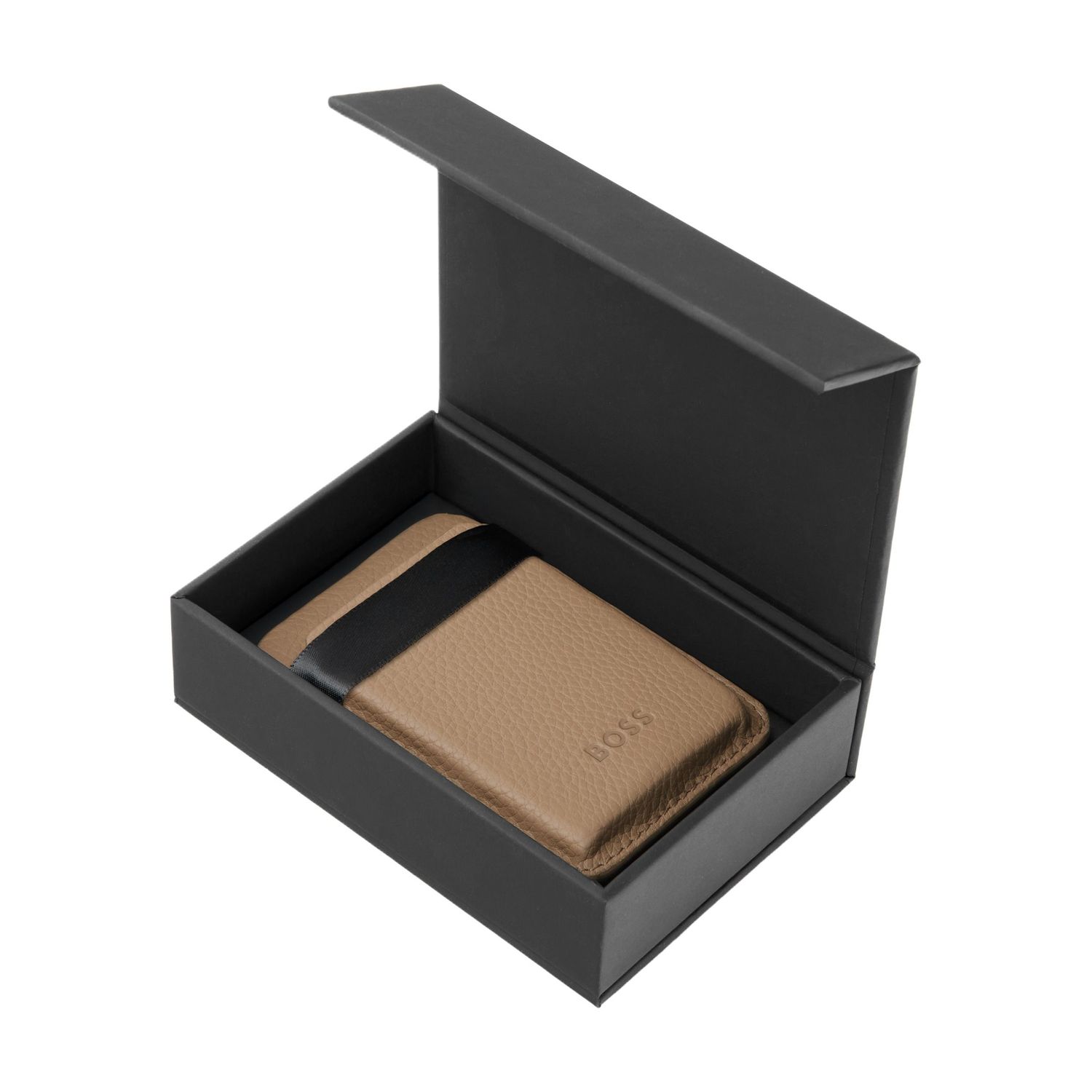 Magnetic card holder for smartphone Magnet Mobile Classic Grained Camel - obrazek 5