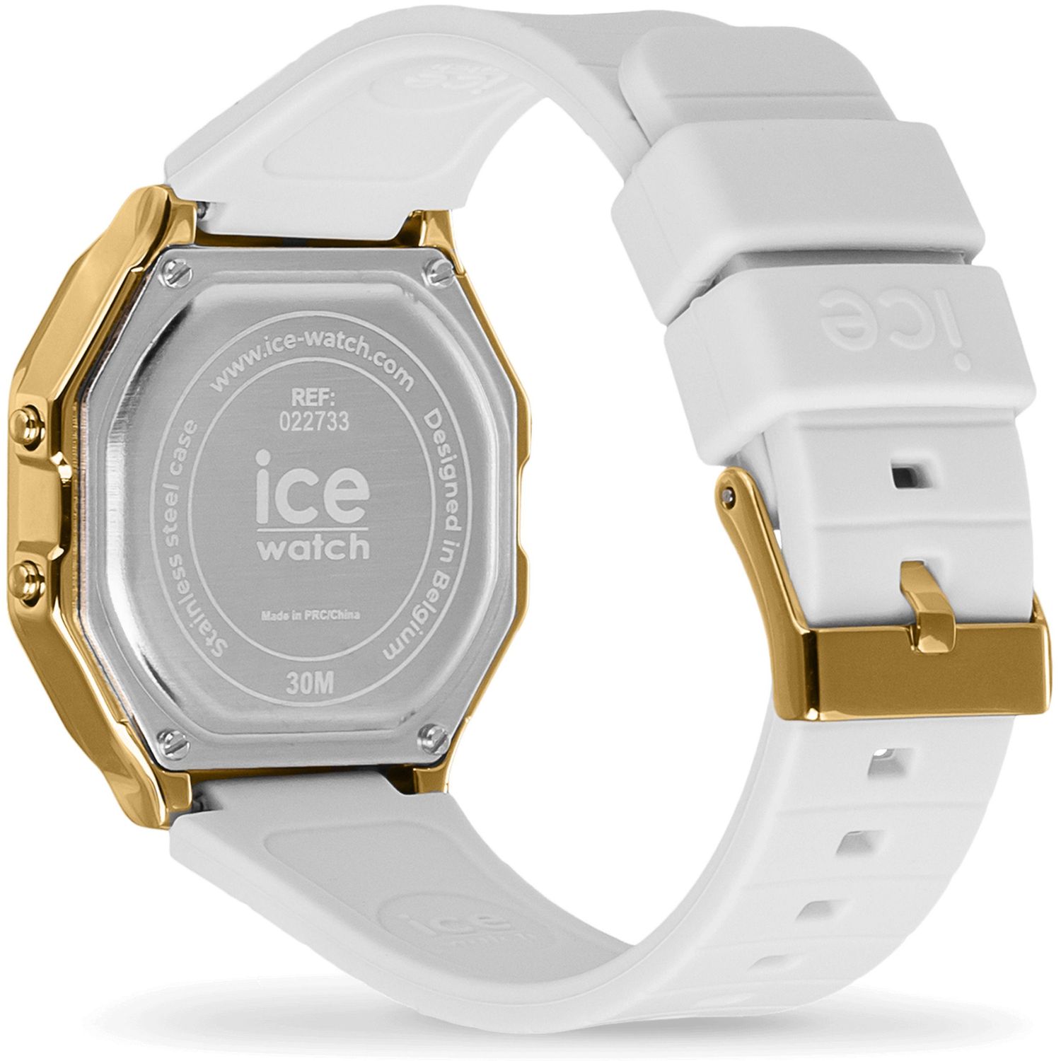 ICE digit retro-Metal gold mirror-White -Small - obrazek 4