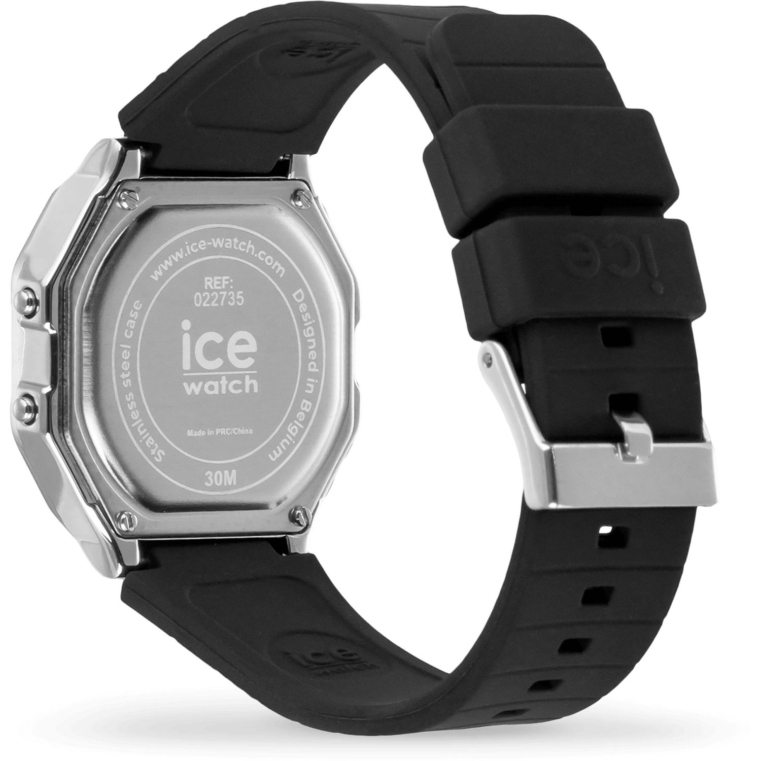 ICE digit retro-Metal silver mirror-Black -Small - obrazek 4
