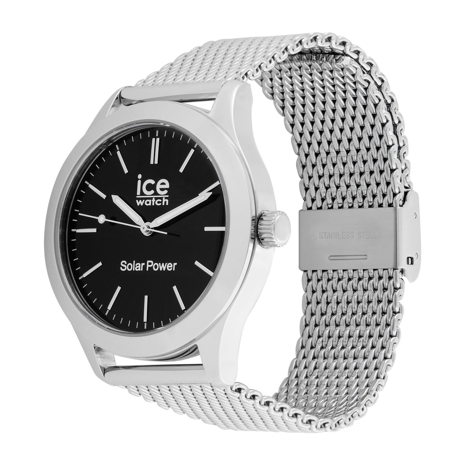 ICE steel solar Silver Black Milanese - obrazek 3