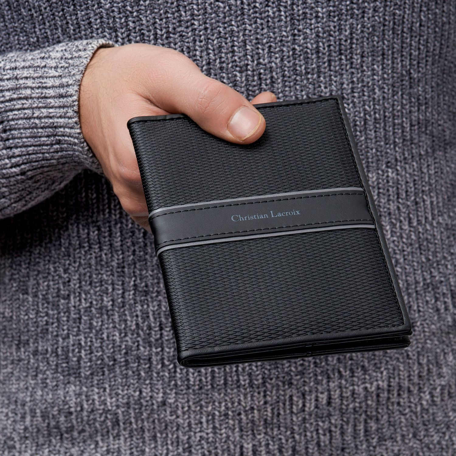 Etui na paszport Caprio Black - obrazek 5