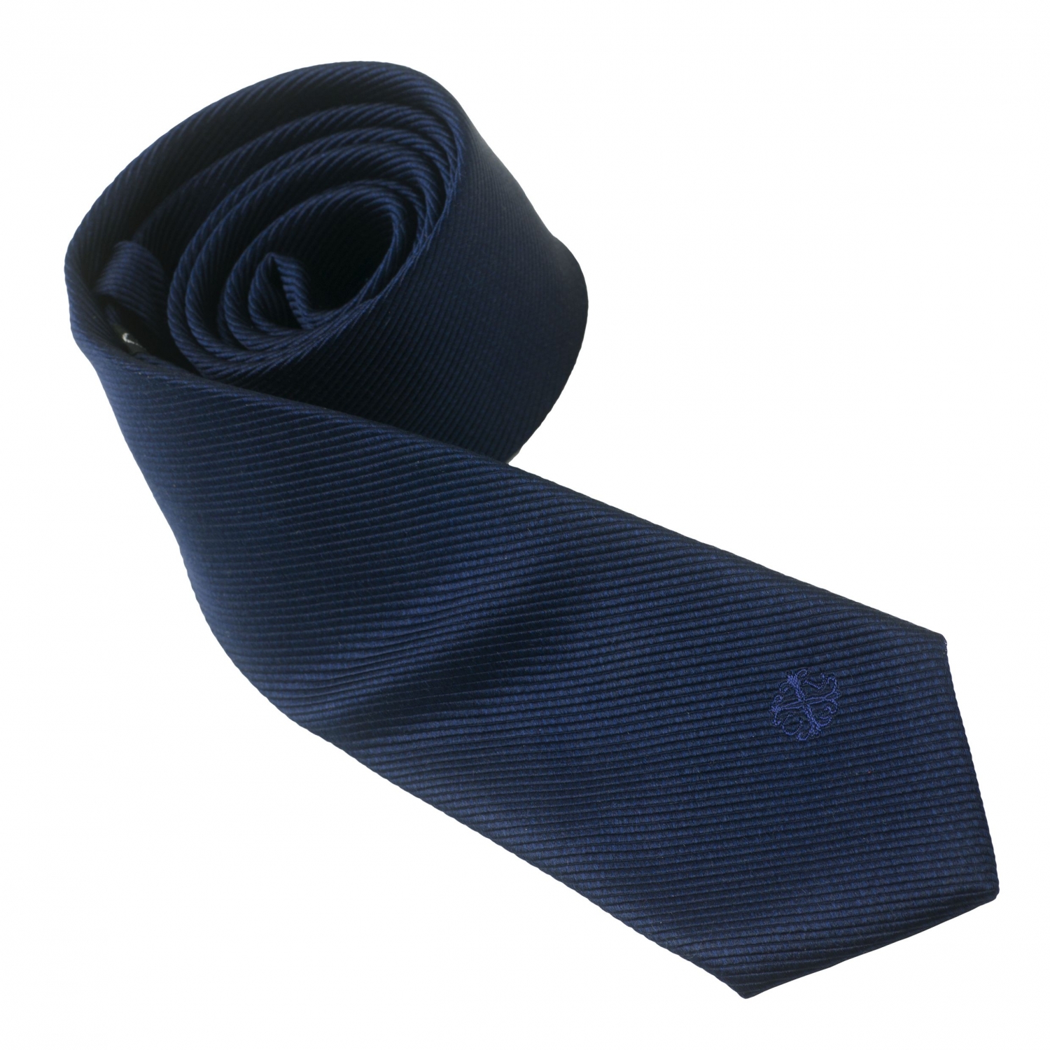 Jedwabny Krawat Element Navy - obrazek 2