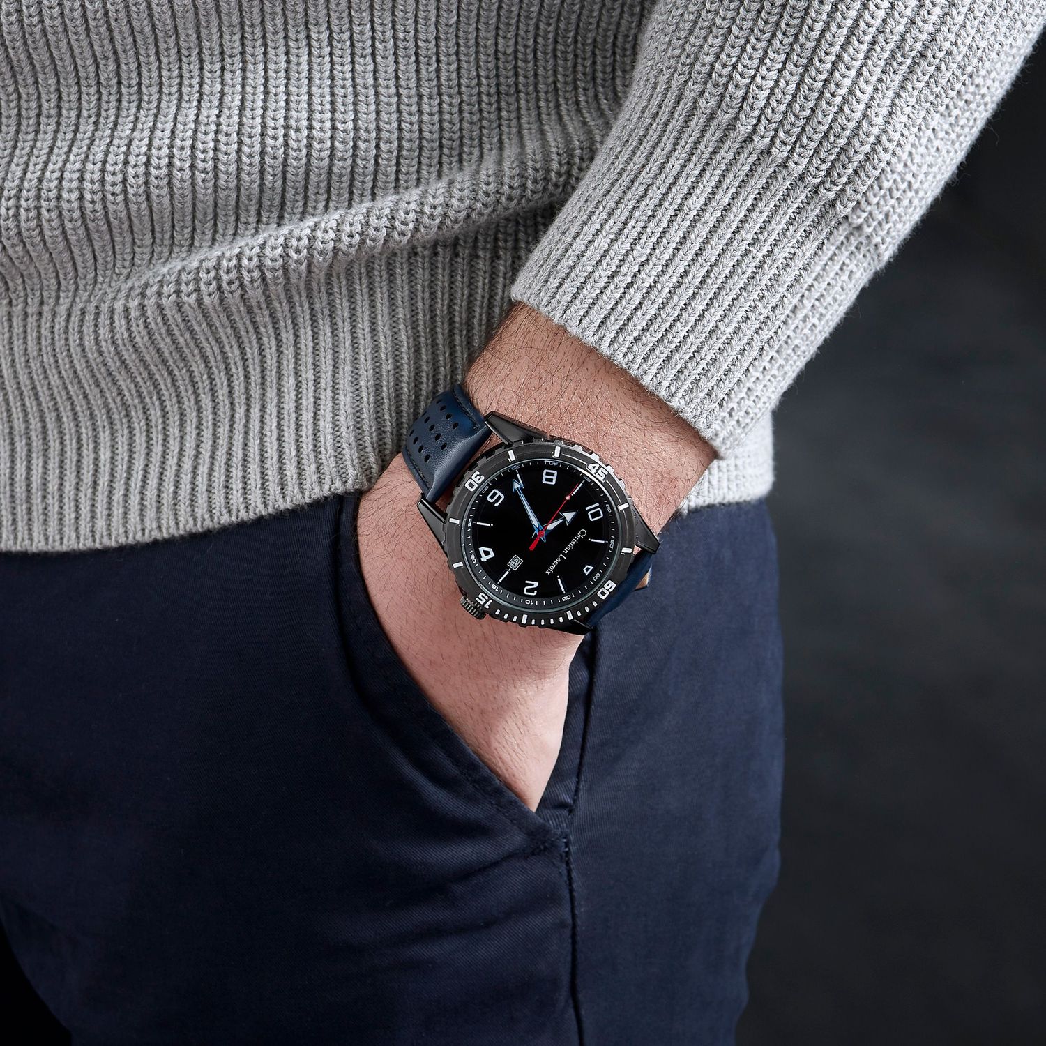 Zegarek z datownikiem Sol Navy & Black - obrazek 4