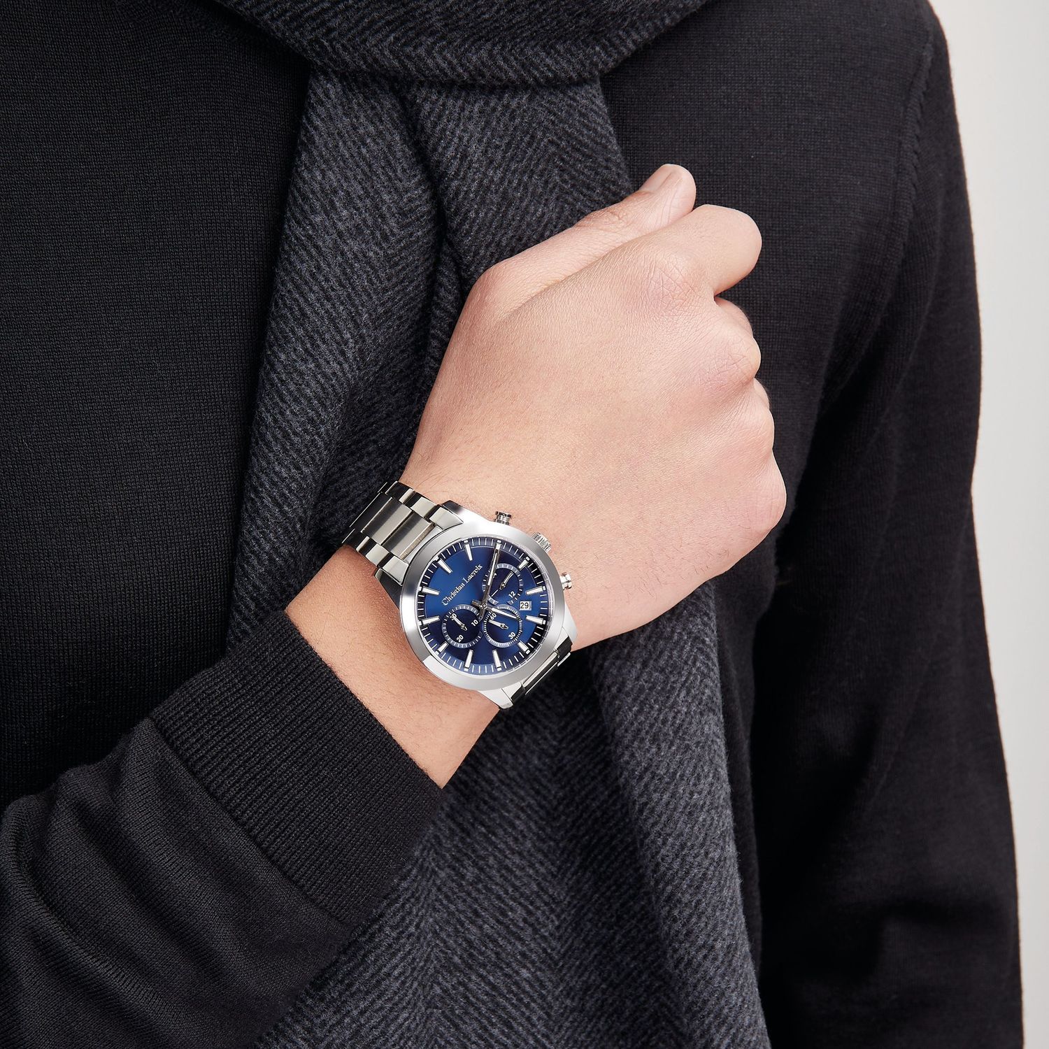 Zegarek z datownikiem Astrum Chrome / Navy - obrazek 5