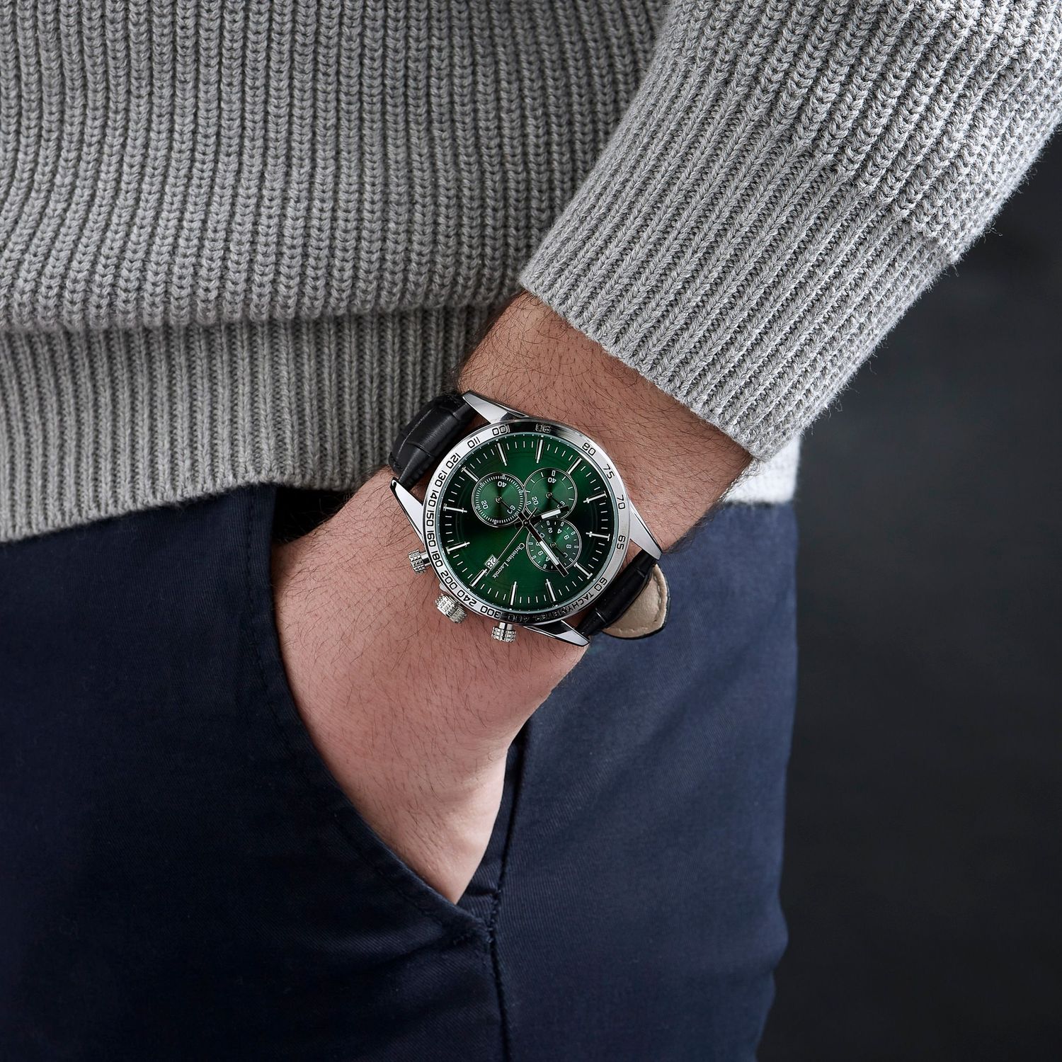 Chronograf Tempus Black / Green - obrazek 4