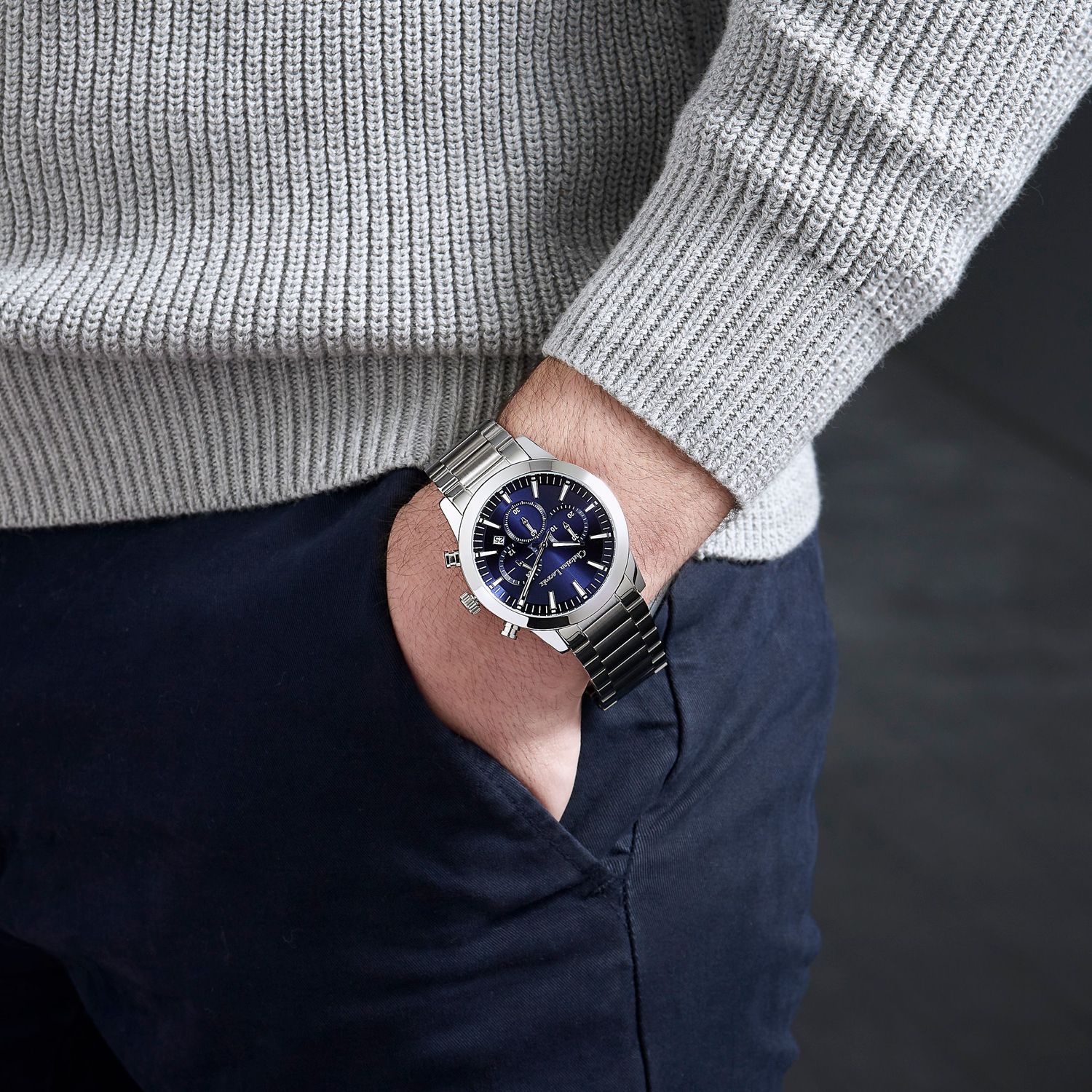 Chronograf Astrum Chrome / Navy - obrazek 4