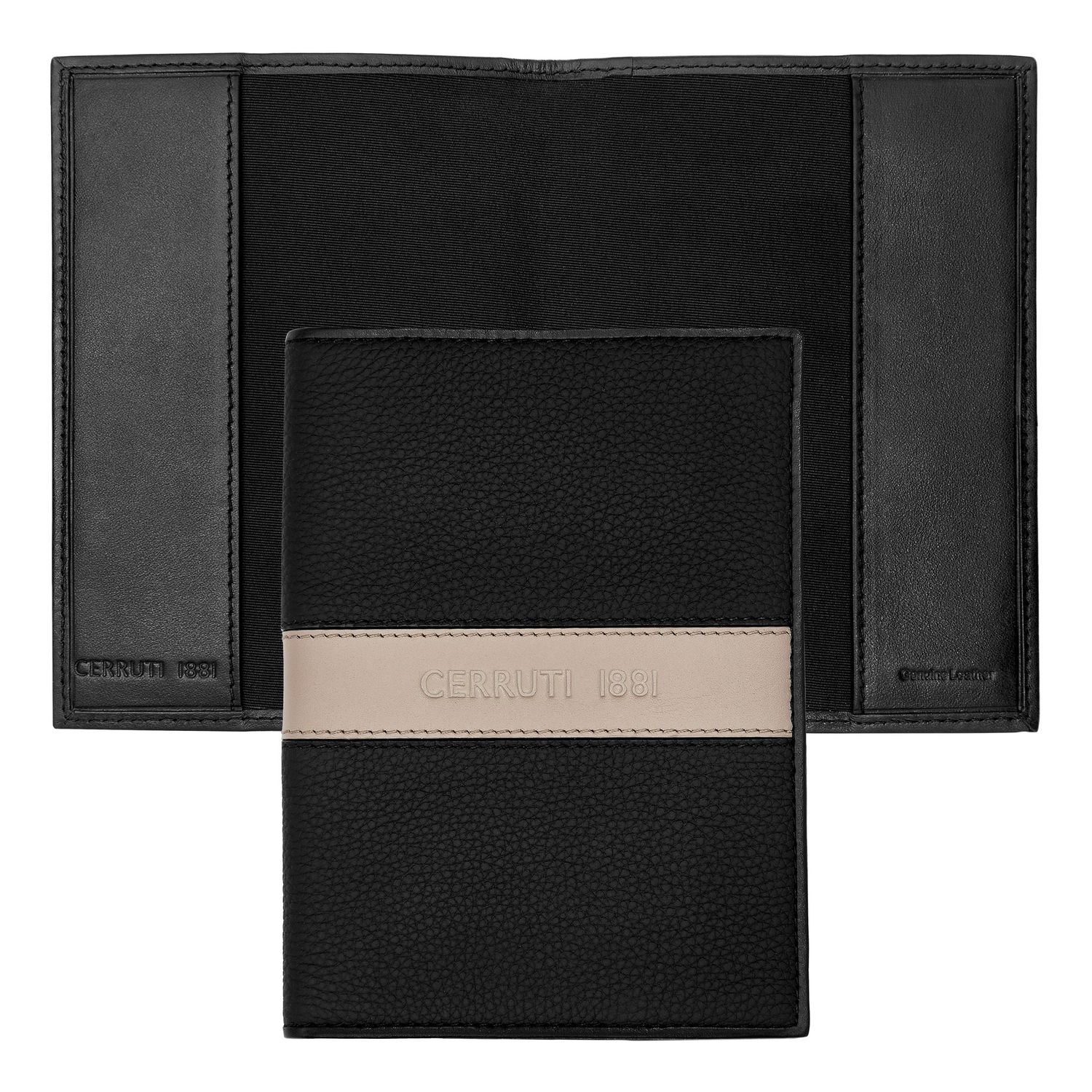 Etui na paszport Delano Taupe & Black