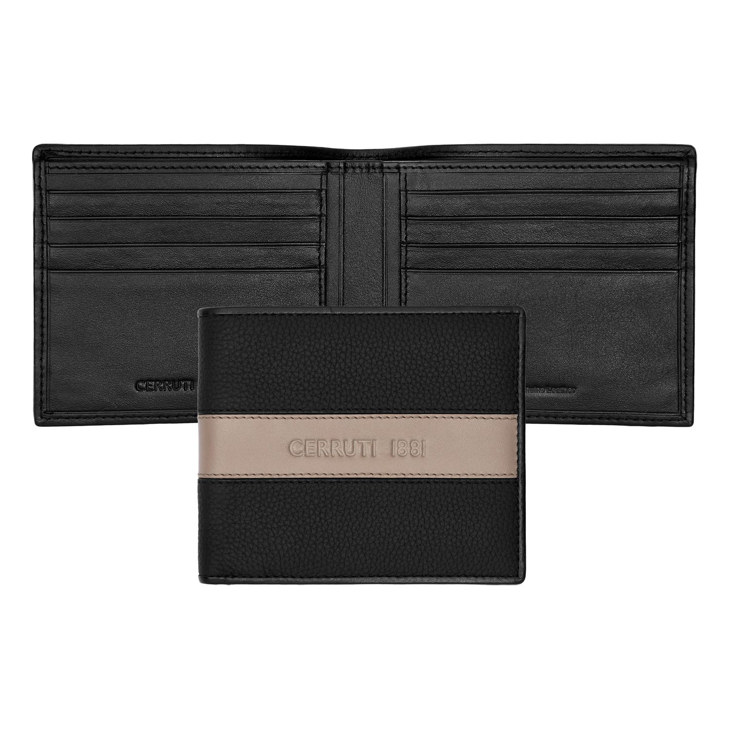 Portfel karty Delano Taupe & Black