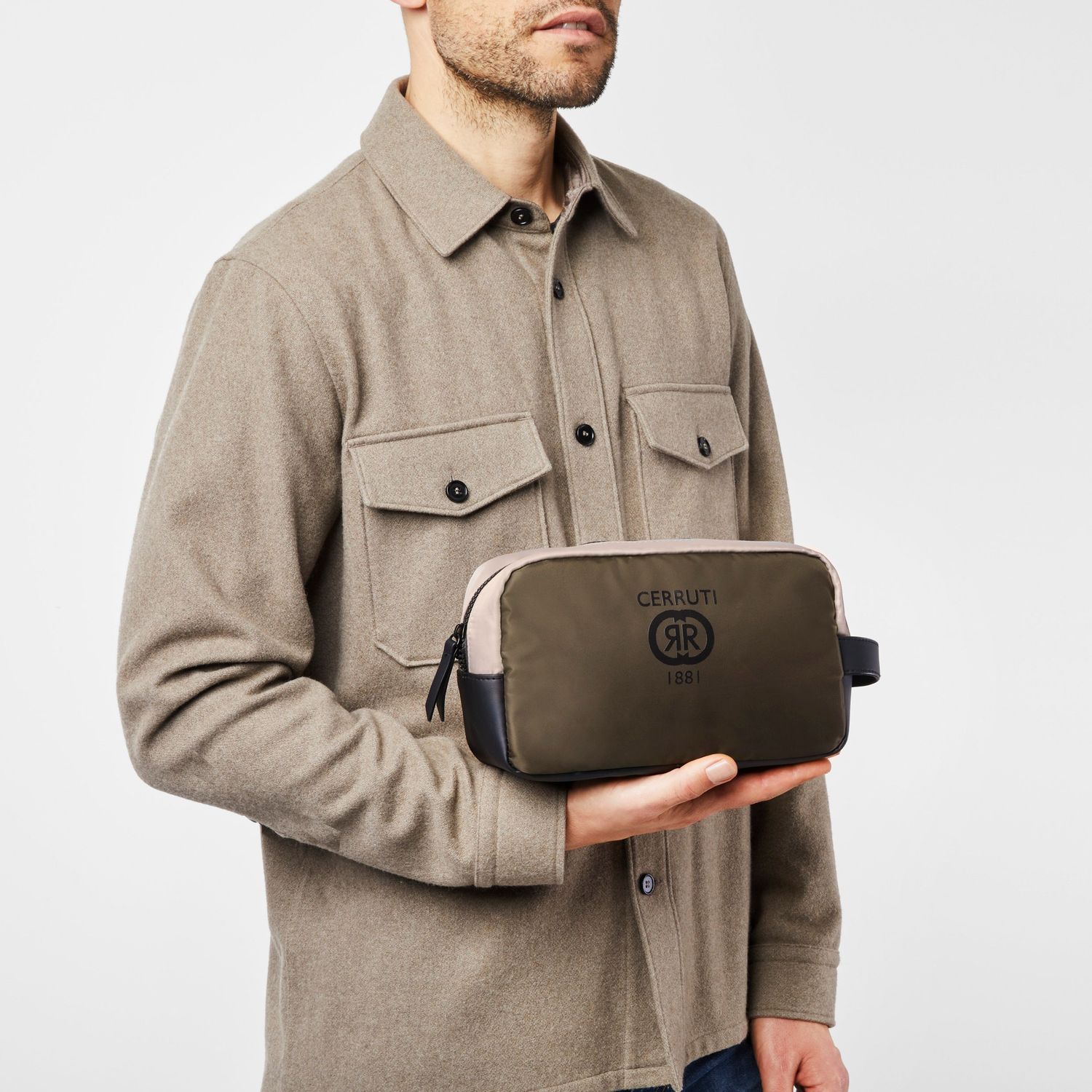 Neseser Brick Beige Khaki Black - obrazek 7