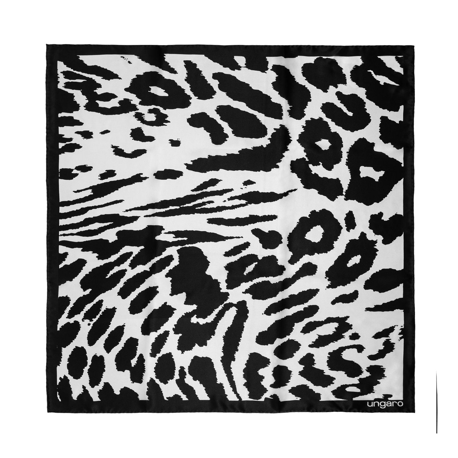Jedwabny szal Lina White & Black