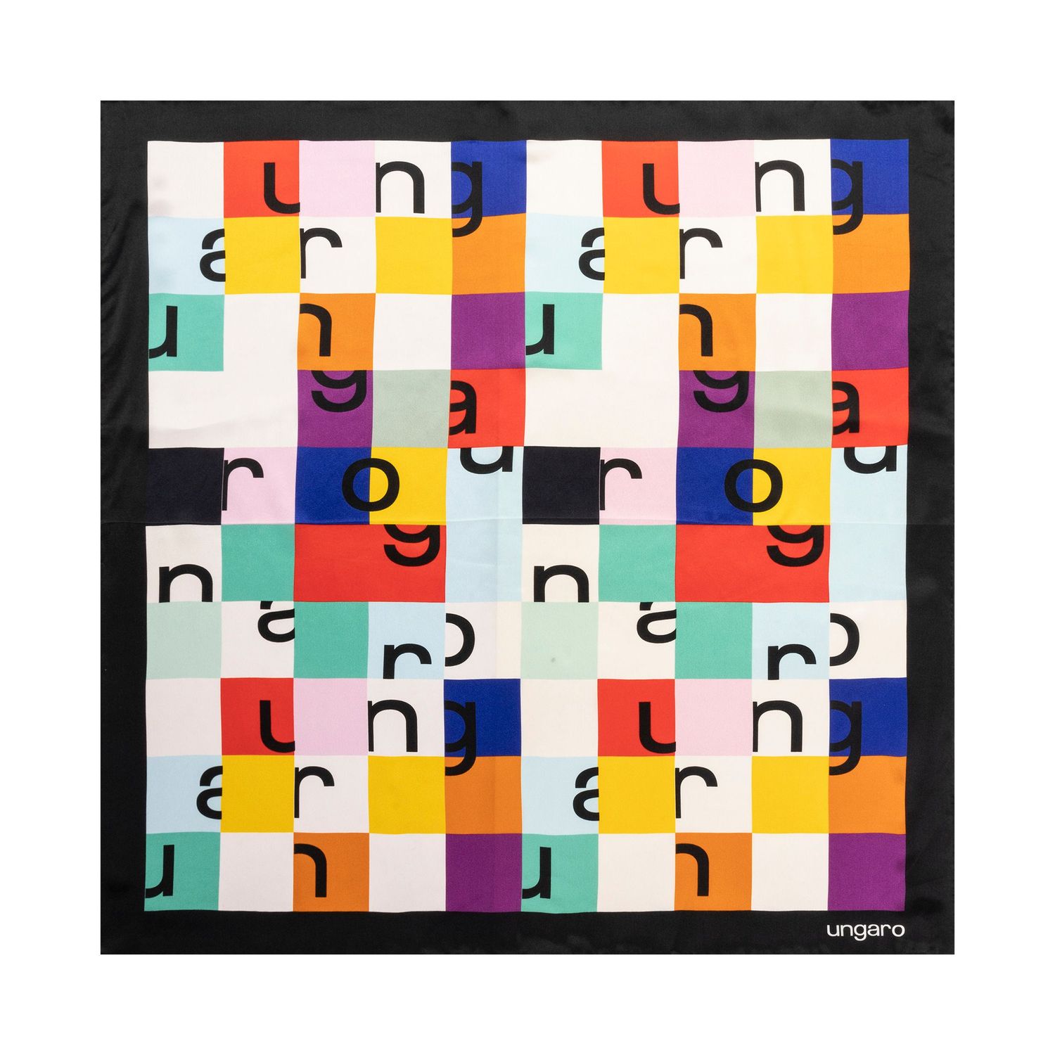 Jedwabny szal Ada Black/multi