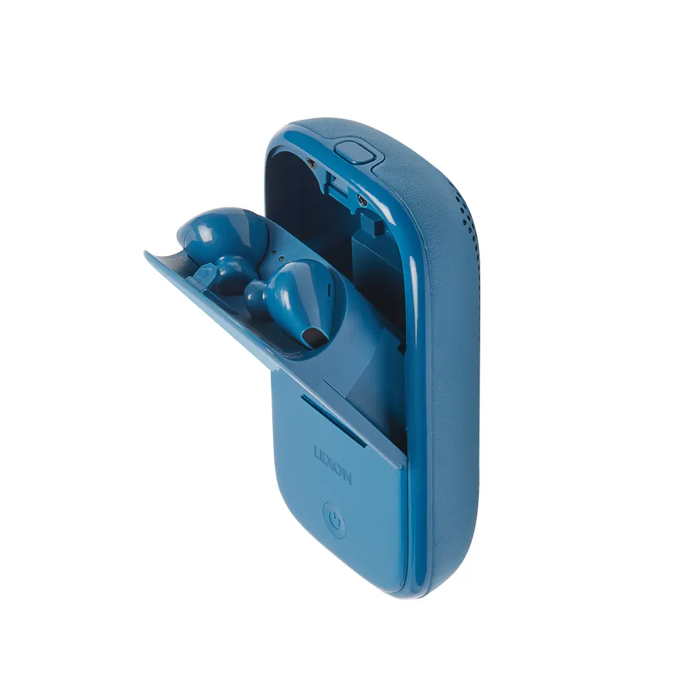 LA127 Słuchawki + głośnik bezprzewodowy SPEAKERBUDS Niebieskie - obrazek 2